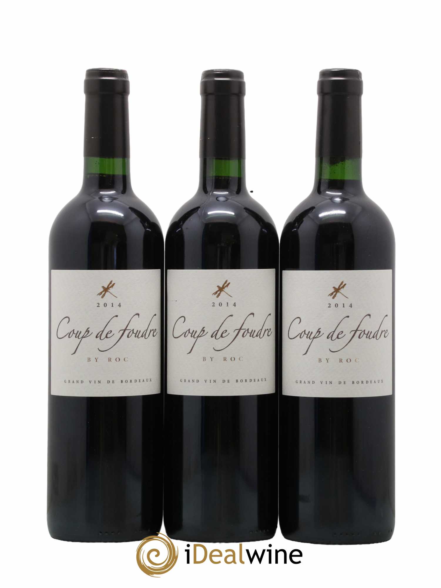 Castillon-Côtes-de-Bordeaux (Côtes-de-Castillon) Coup De Foudre By Roc 2014 - Lot de 3 bouteilles - 0