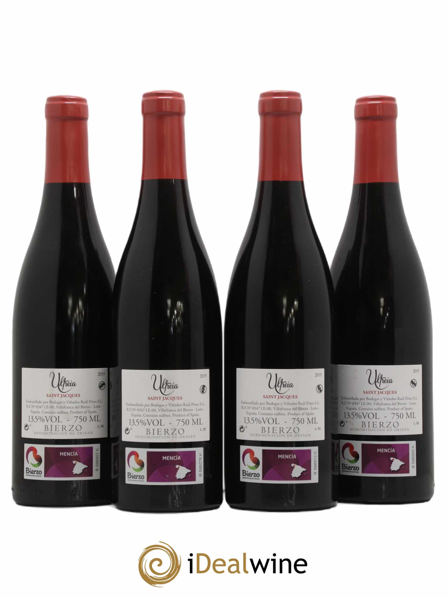 Bierzo DO Raul Perez Ultreia Saint Jacques 2019 - Lot de 4 bouteilles - 1