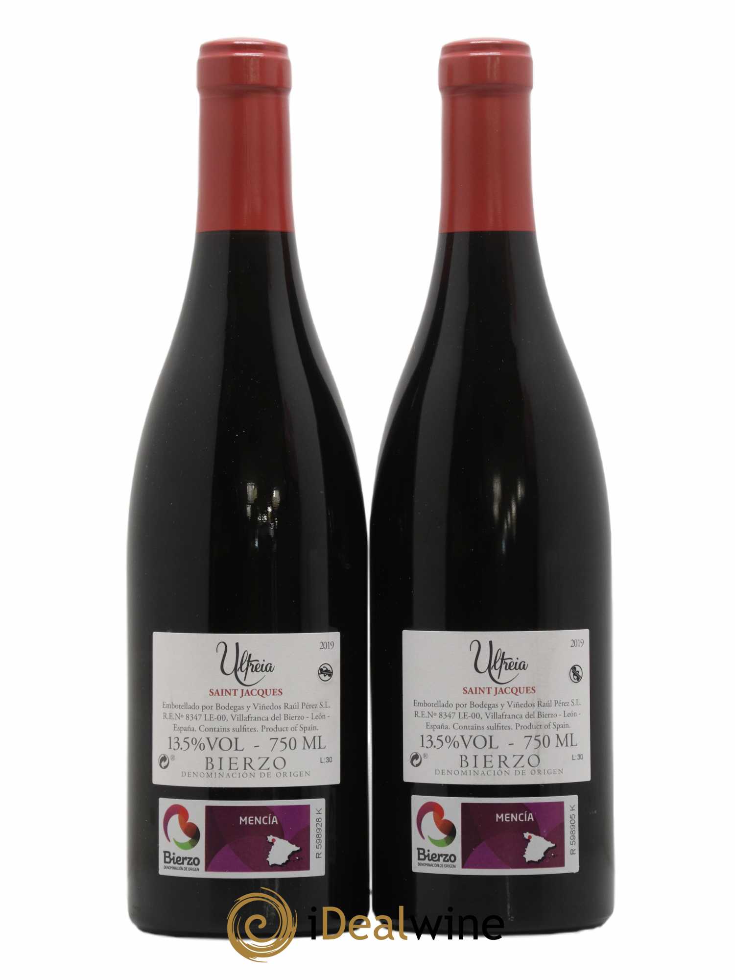 Bierzo DO Raul Perez Ultreia Saint Jacques 2019 - Lot of 2 bottles - 1