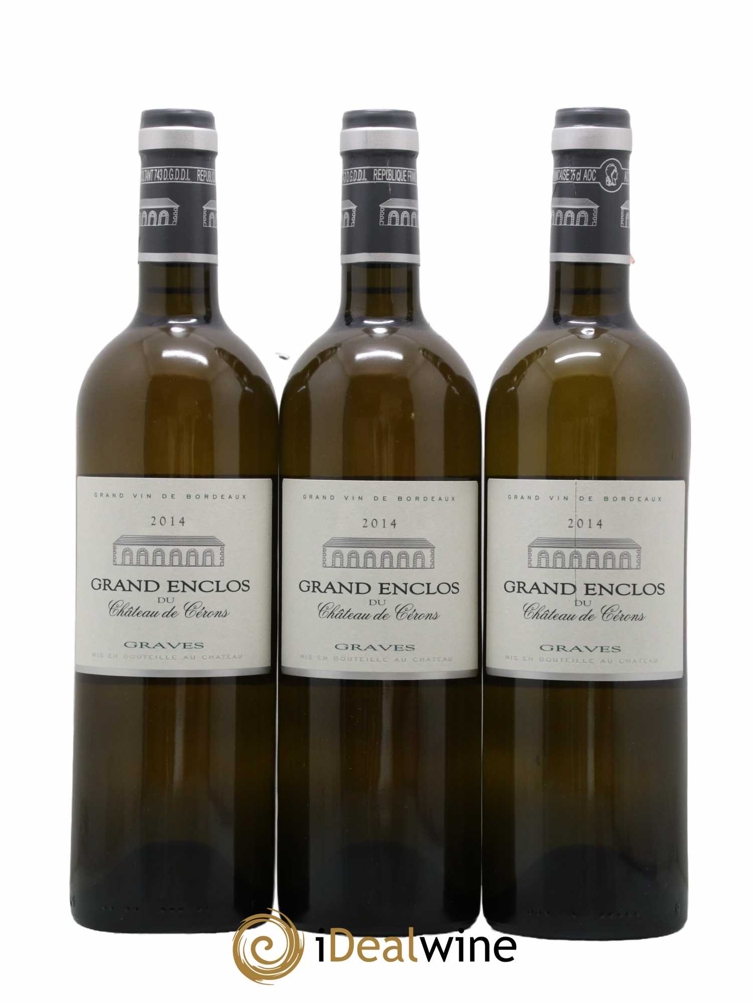 Graves Château Cérons Grand Enclos 2014 - Lot de 3 bouteilles - 0