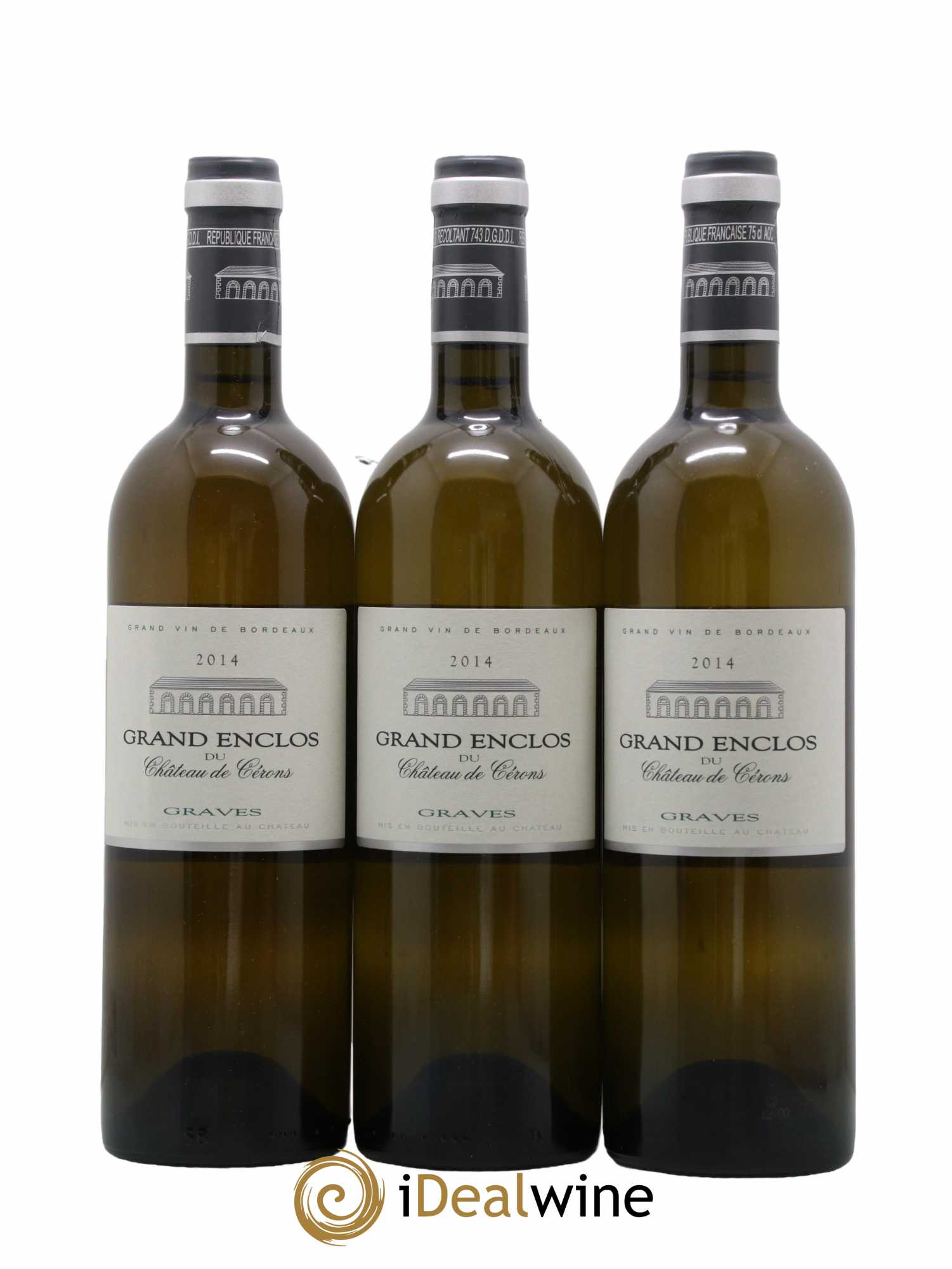 Graves Château Cérons Grand Enclos 2014 - Lot de 3 bouteilles - 0
