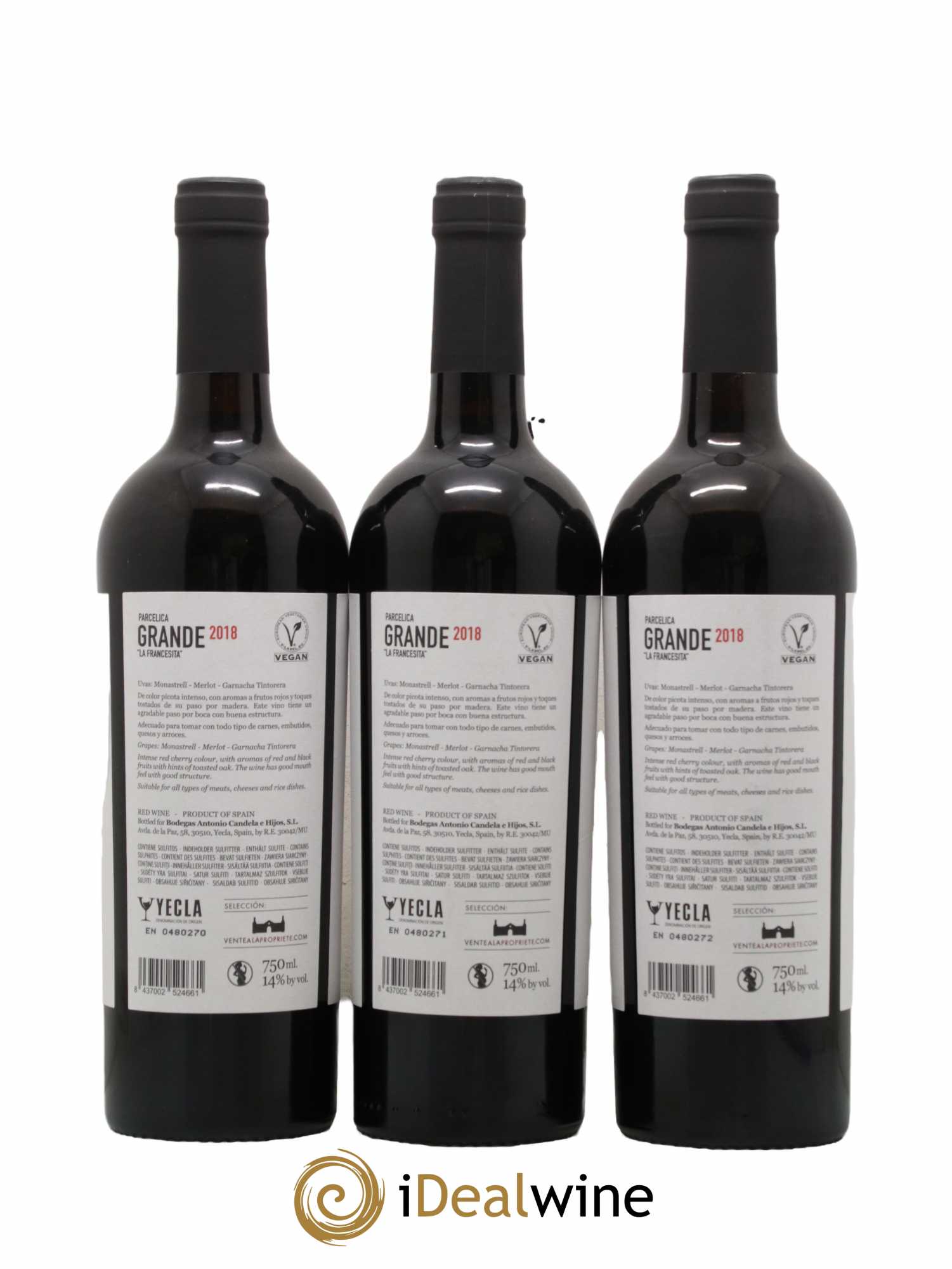 Yecla Parcelica Grande La Francesita 2018 - Lot de 3 bouteilles - 1