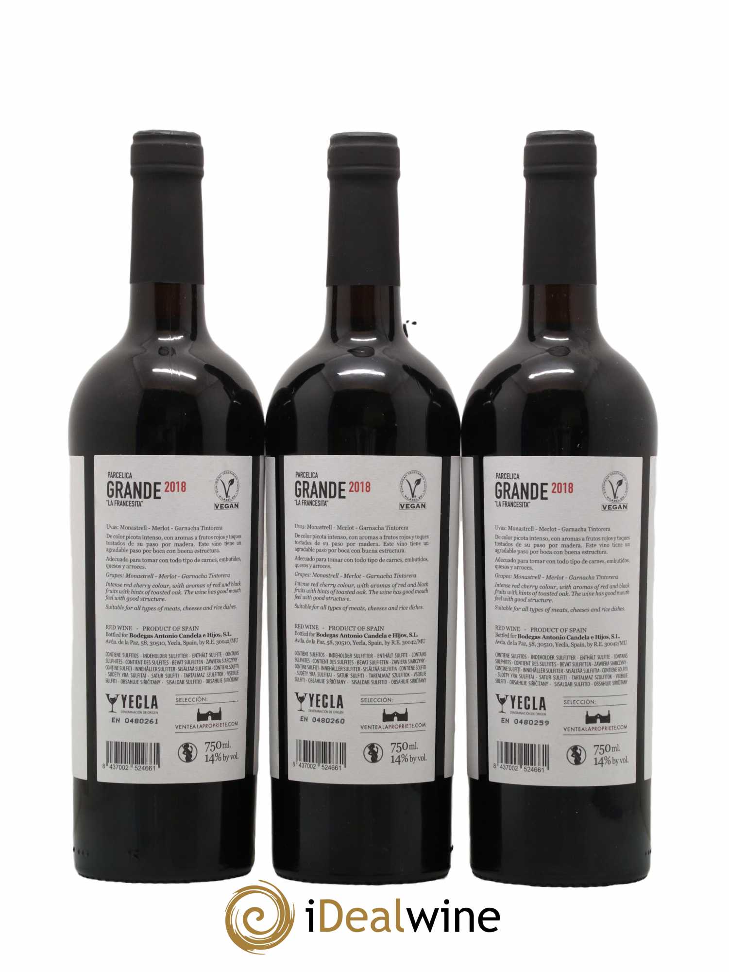 Yecla Parcelica Grande La Francesita 2018 - Lot de 3 bouteilles - 1