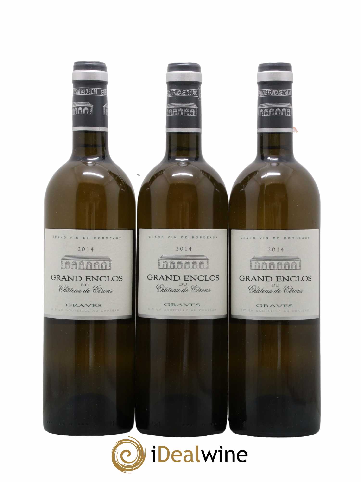 Graves Château Cérons Grand Enclos 2014 - Lot de 3 bouteilles - 0