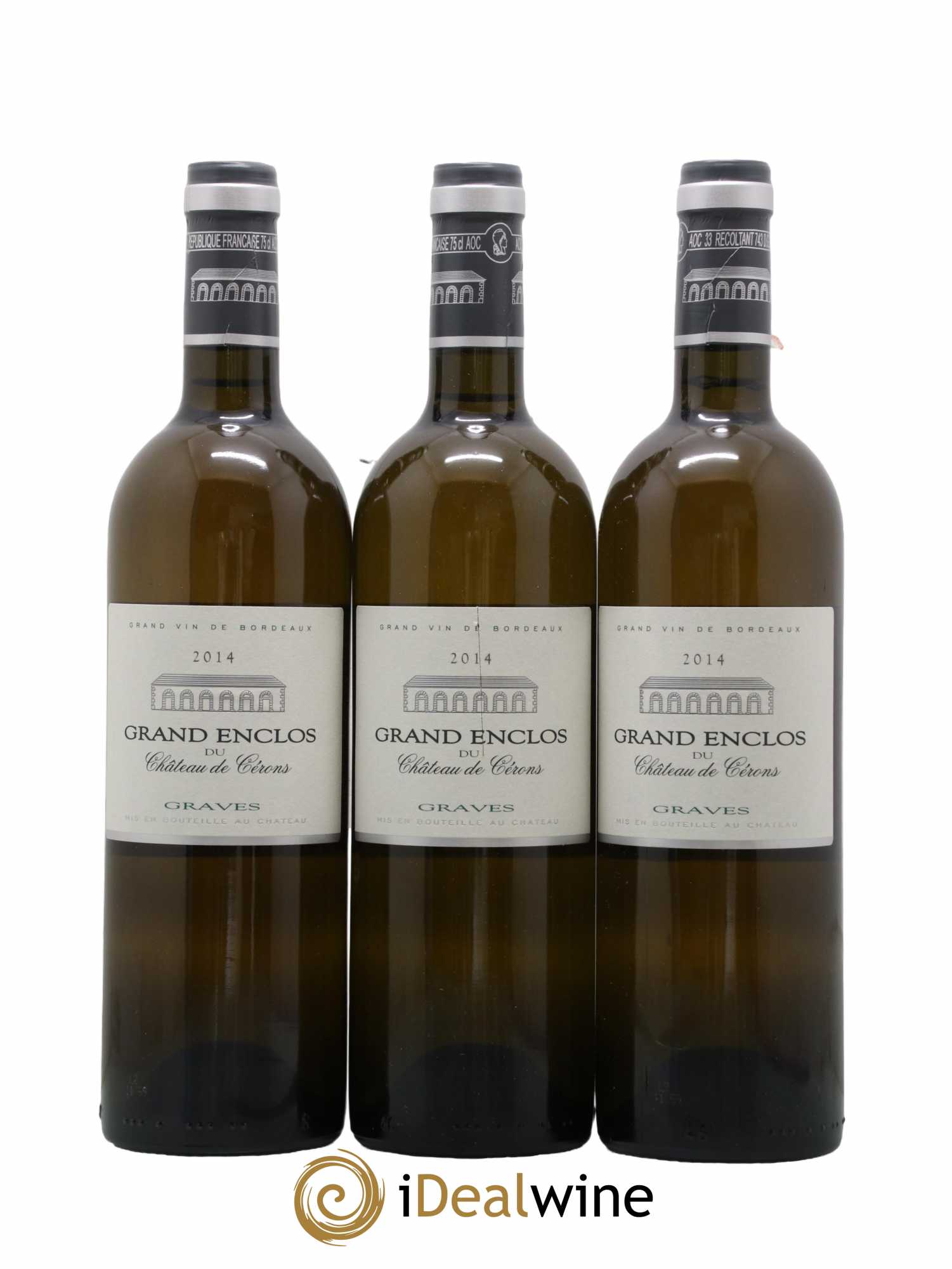 Graves Château Cérons Grand Enclos 2014 - Lot de 3 bouteilles - 0