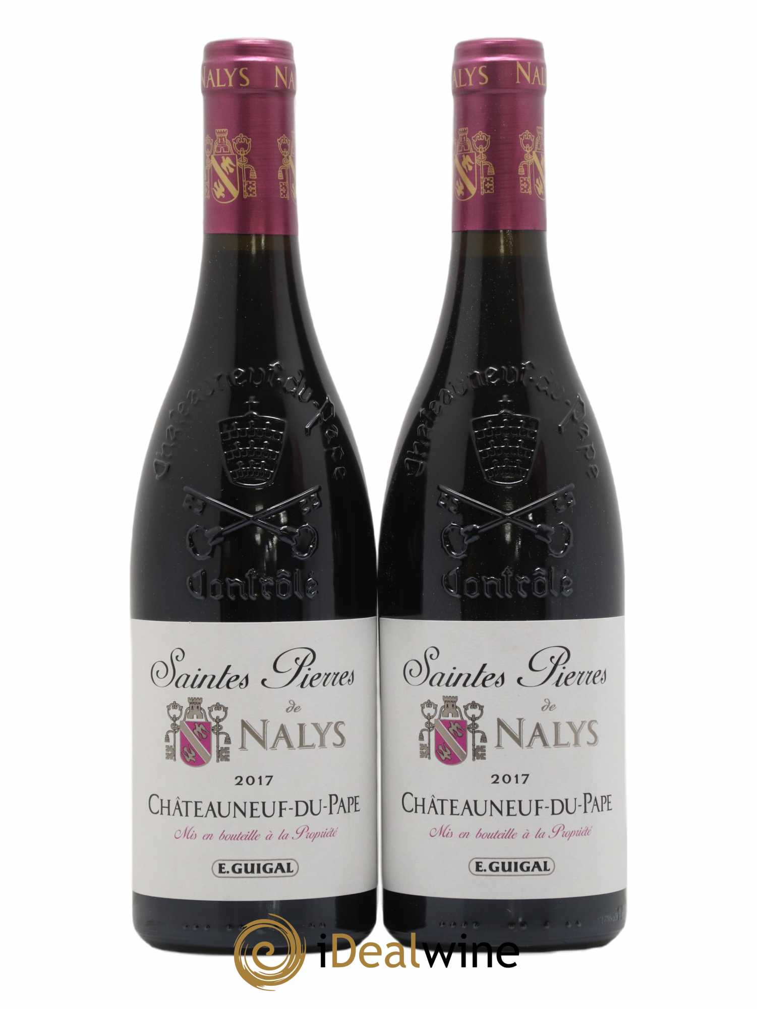 Châteauneuf-du-Pape Saintes Pierres de Nalys Château de Nalys (sans prix de réserve) 2017 - Lot de 2 bouteilles - 0