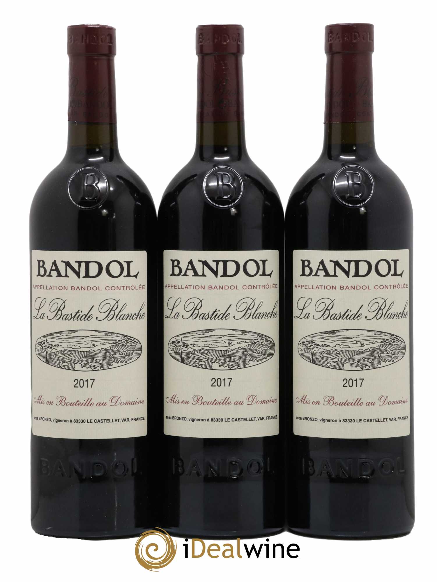 Bandol Domaine La Bastide Blanche 2017 - Lot de 3 bouteilles - 0