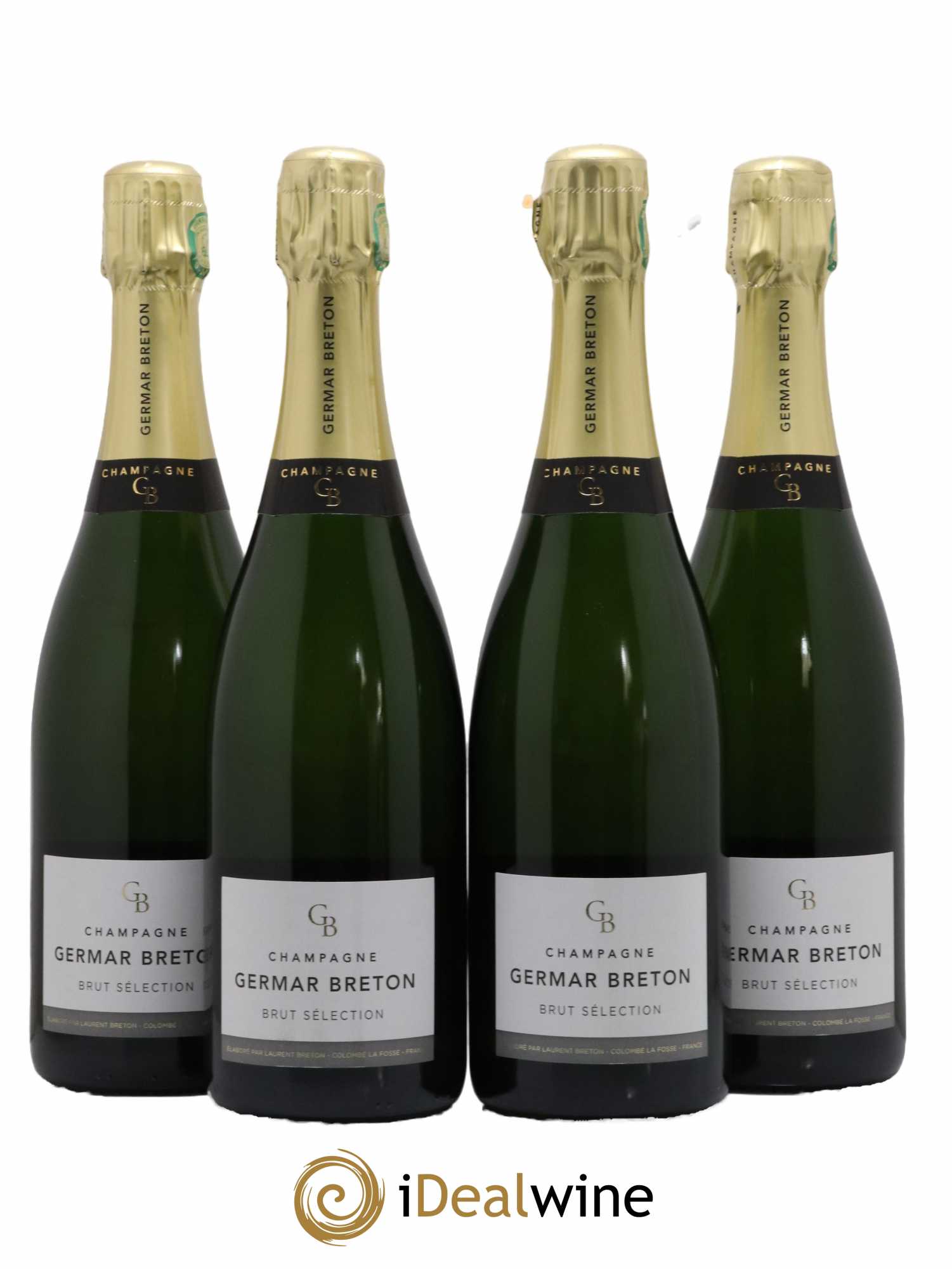 Champagne Brut Sélection Maison Germar Breton - Lot of 4 bottles - 0