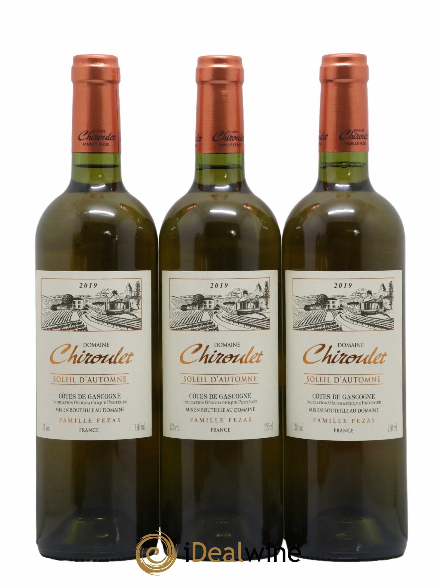 Côtes de Gascogne (VDP des Côtes de Gascogne) Soleil D'Automne Domaine Chiroulet 2019 - Lot de 3 bouteilles - 0