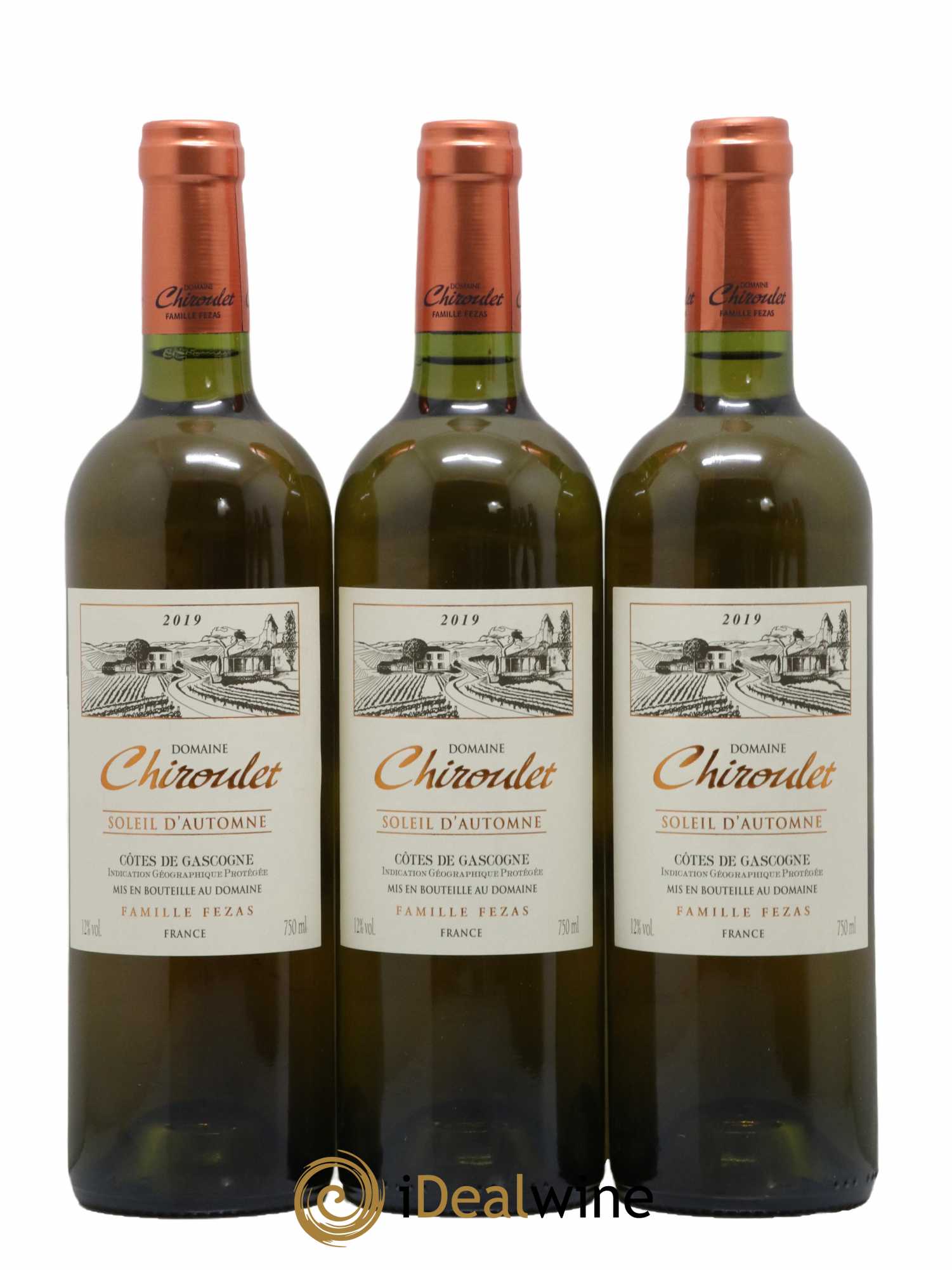 Côtes de Gascogne (VDP des Côtes de Gascogne) Soleil D'Automne Domaine Chiroulet 2019 - Lot de 3 bouteilles - 0