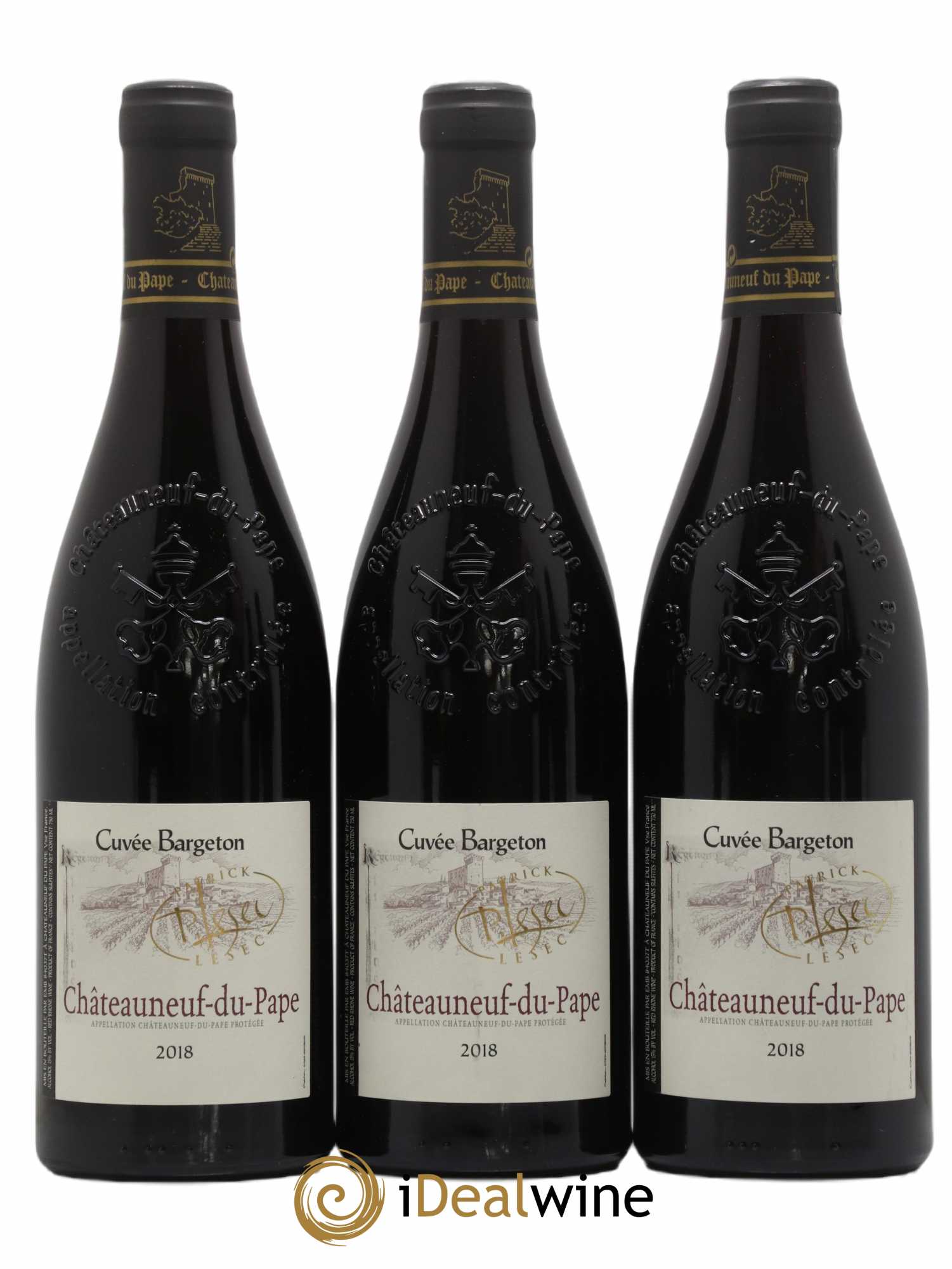 Châteauneuf-du-Pape Cuvee Bargeton Patrick Lesec 2018 - Lot de 6 bouteilles - 1