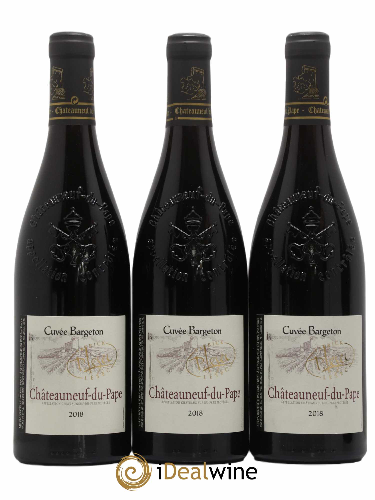 Châteauneuf-du-Pape Cuvee Bargeton Patrick Lesec 2018 - Lot de 6 bouteilles - 2