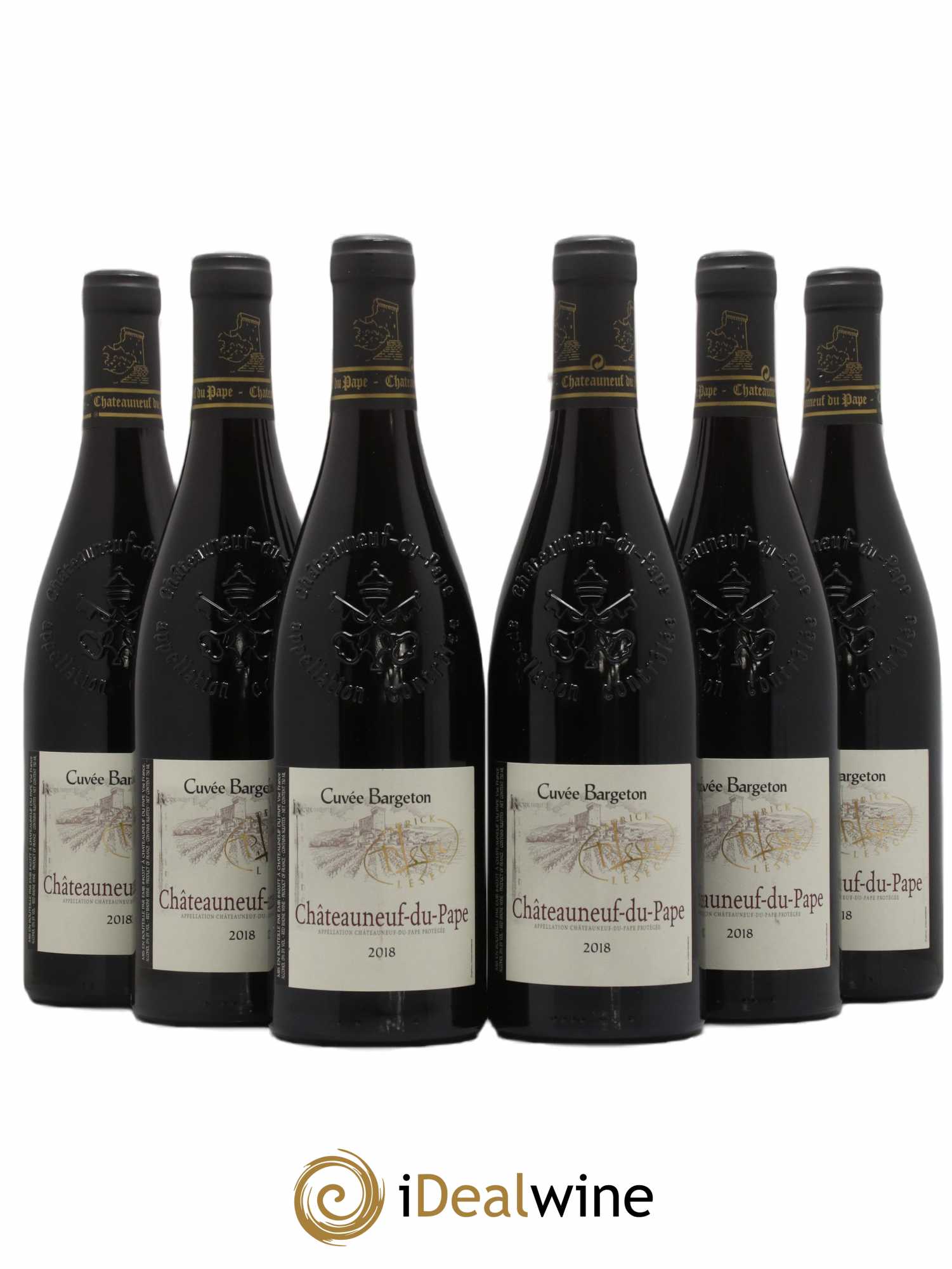Châteauneuf-du-Pape Cuvee Bargeton Patrick Lesec 2018 - Lot de 6 bouteilles - 0