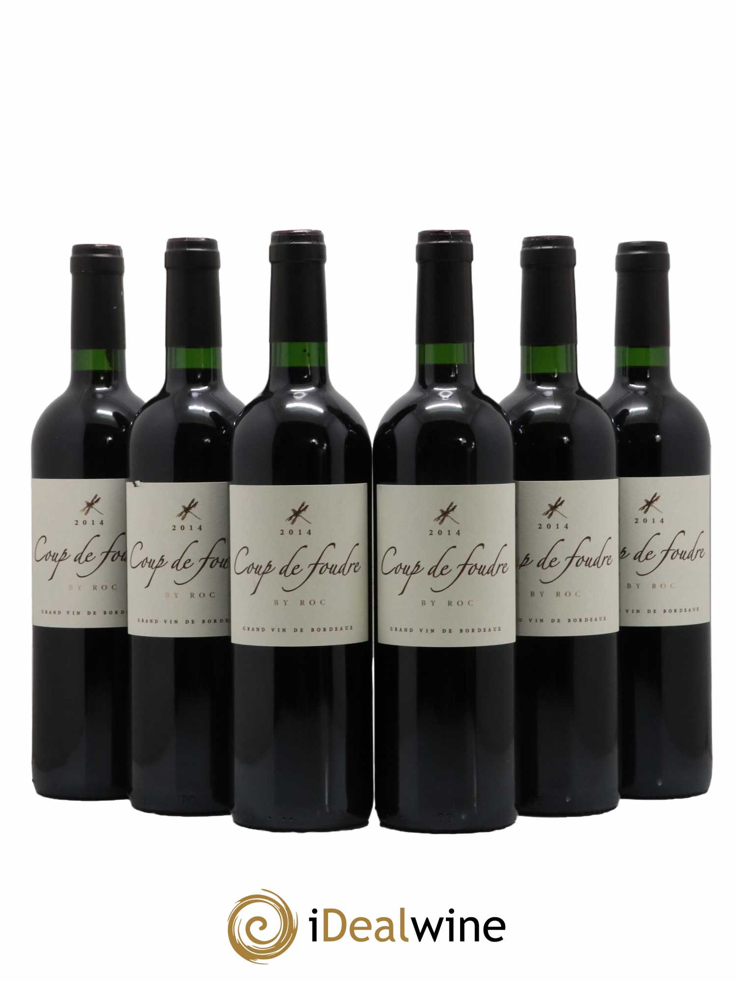 Castillon-Côtes-de-Bordeaux (Côtes-de-Castillon) Coup De Foudre By Roc 2014 - Lot de 6 bouteilles - 0