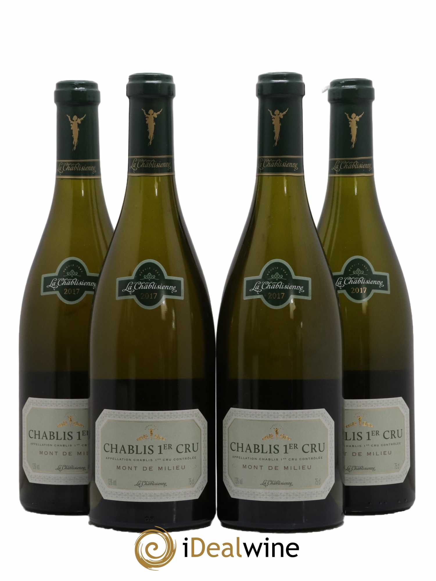 Chablis 1er Cru Mont De Milieu la Chablisienne 2017 - Lot de 4 bouteilles - 0