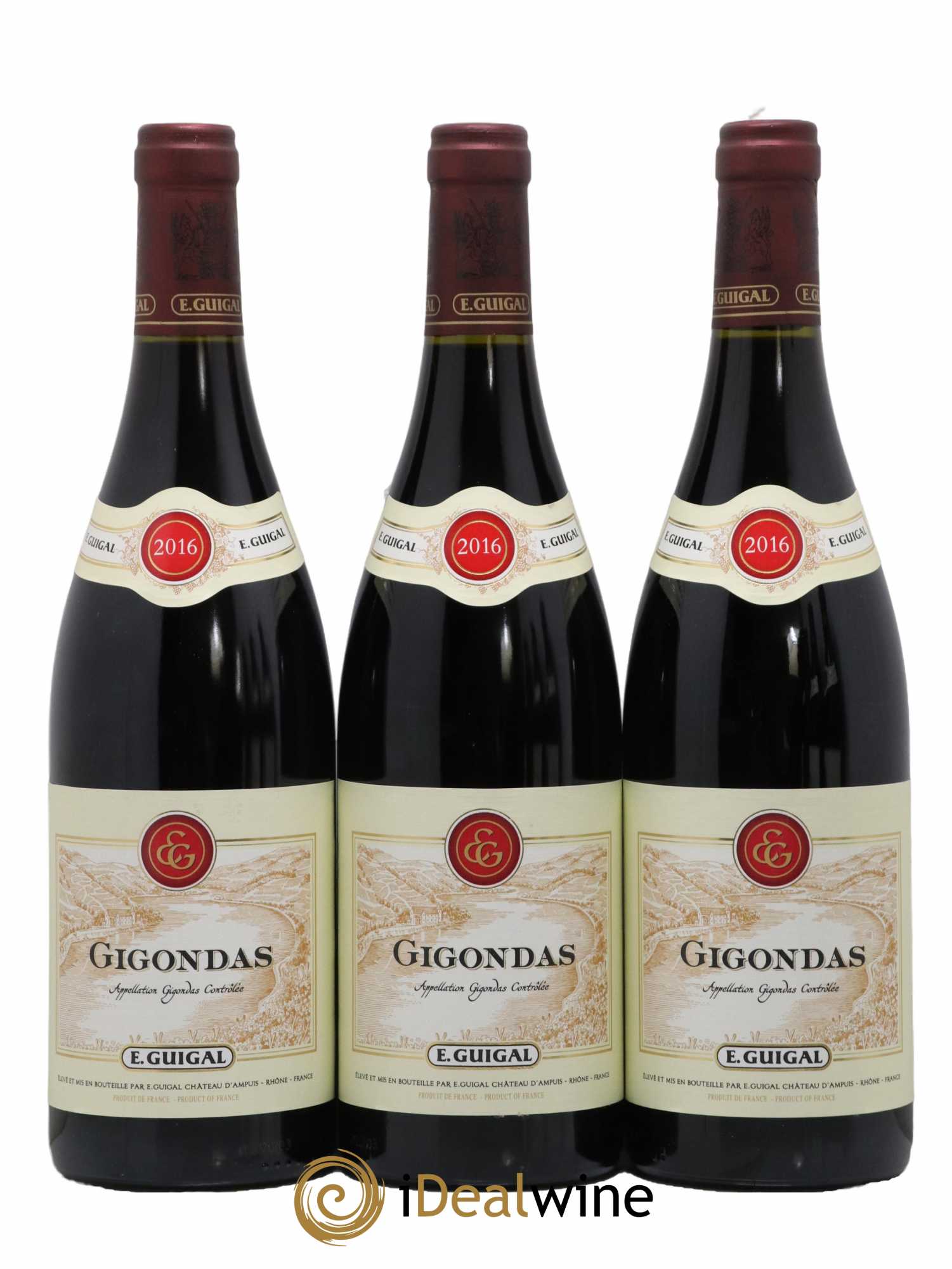 Gigondas Guigal 2016 - Lot de 3 bouteilles - 0