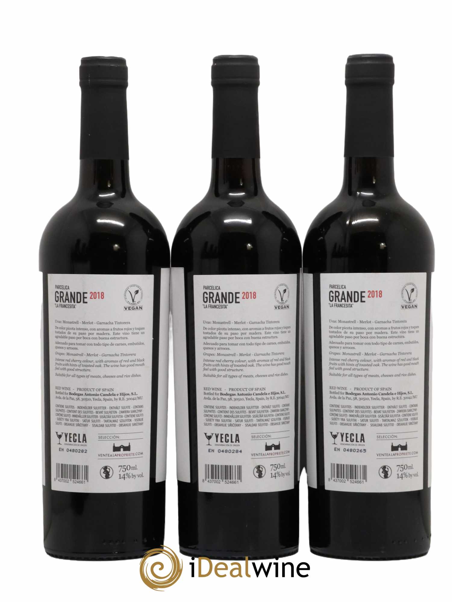 Yecla Parcelica Grande La Francesita 2018 - Lot de 3 bouteilles - 1