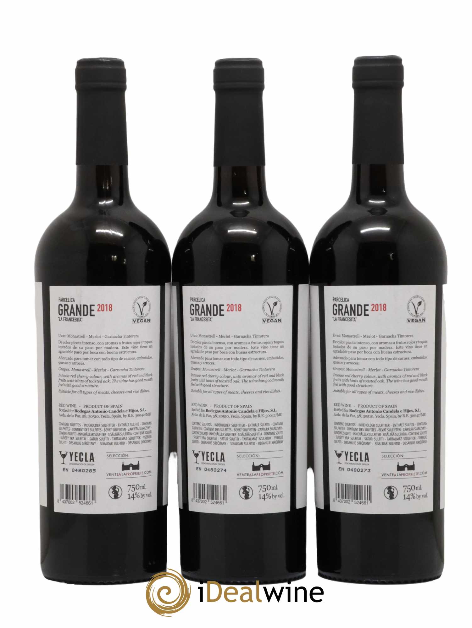 Yecla Parcelica Grande La Francesita 2018 - Lot de 3 bouteilles - 1