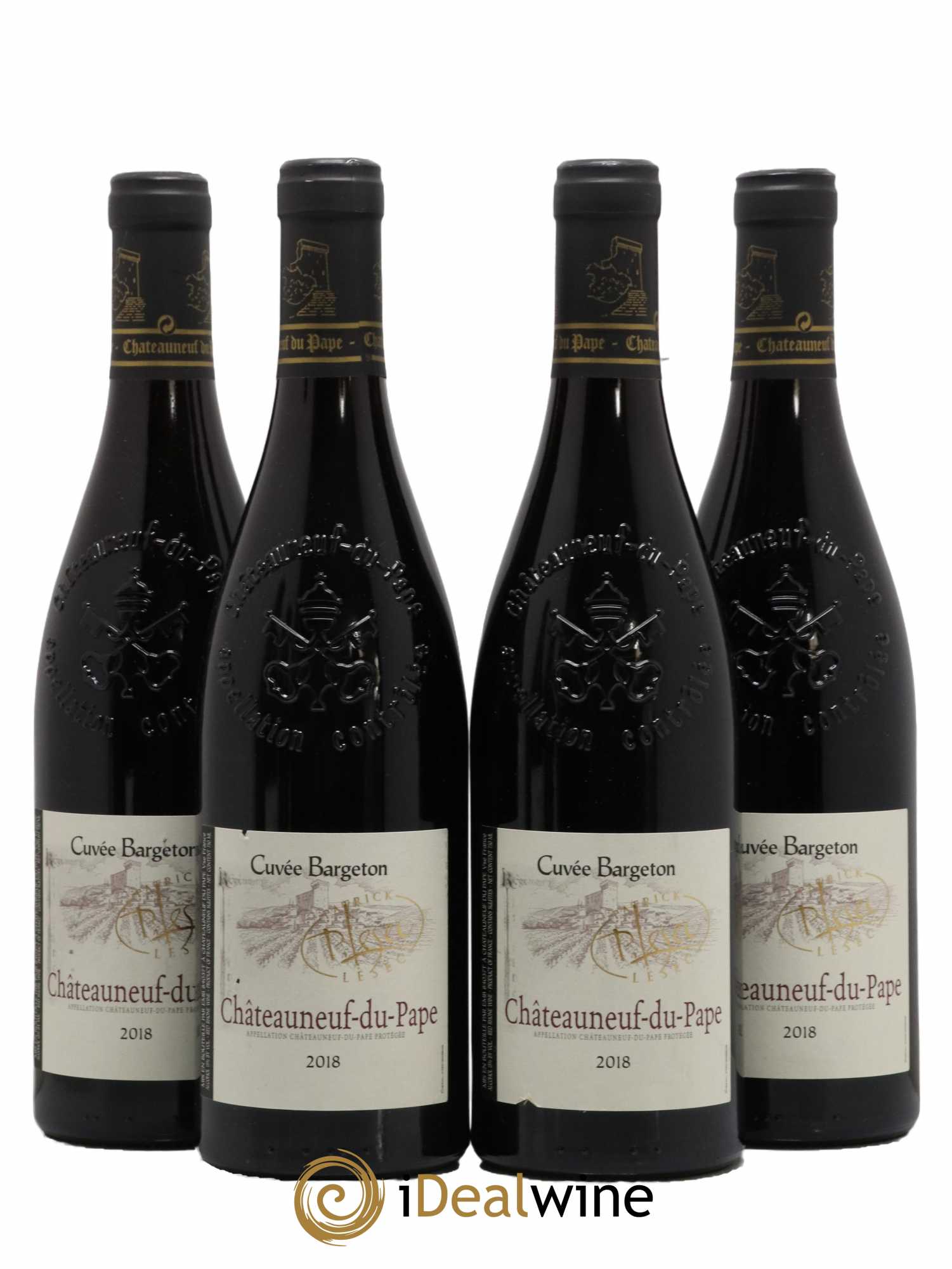 Châteauneuf-du-Pape Cuvée Bargenton Domaine Lesec 2018 - Lot de 4 bouteilles - 0