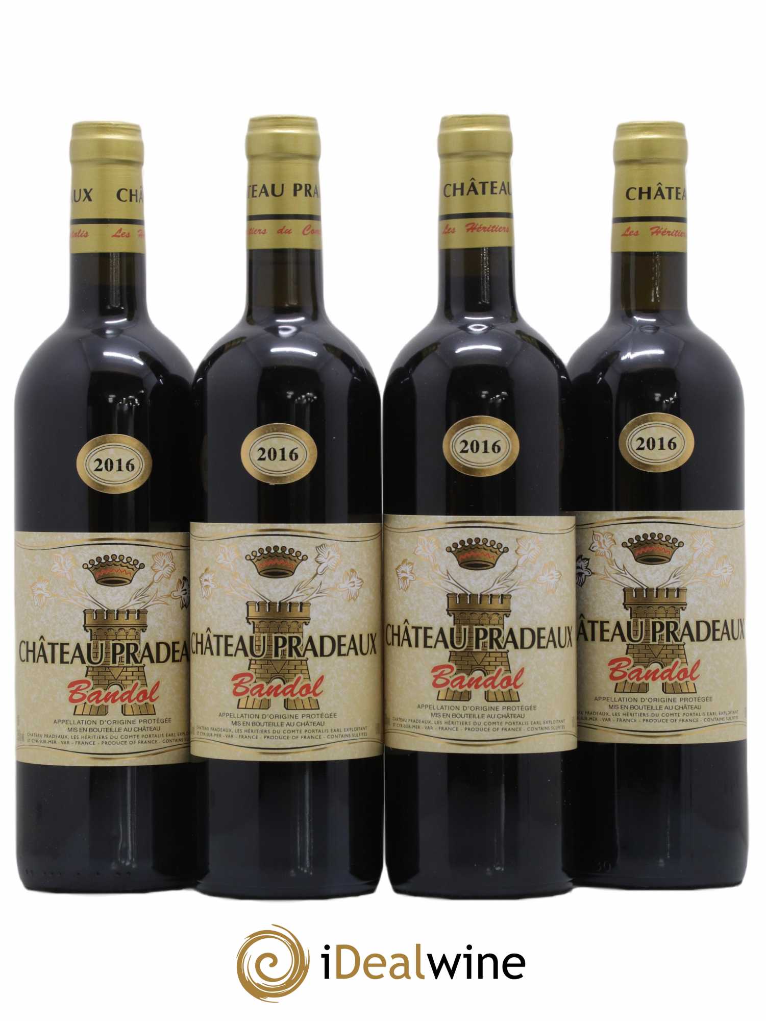 Bandol Château Pradeaux Famille Portalis 2016 - Lot de 4 bouteilles - 0