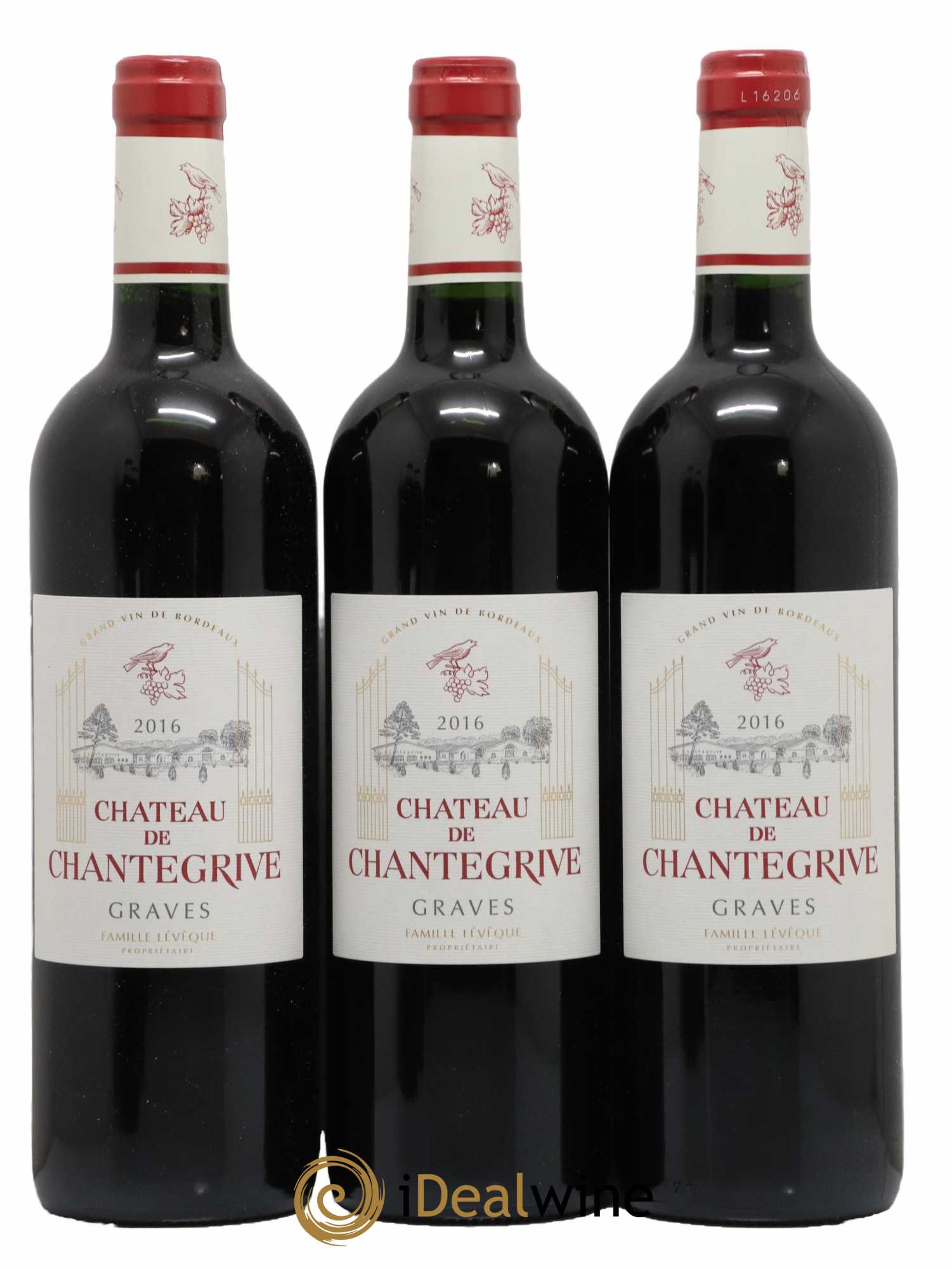 Château de Chantegrive 2016 - Lot de 6 bouteilles - 1