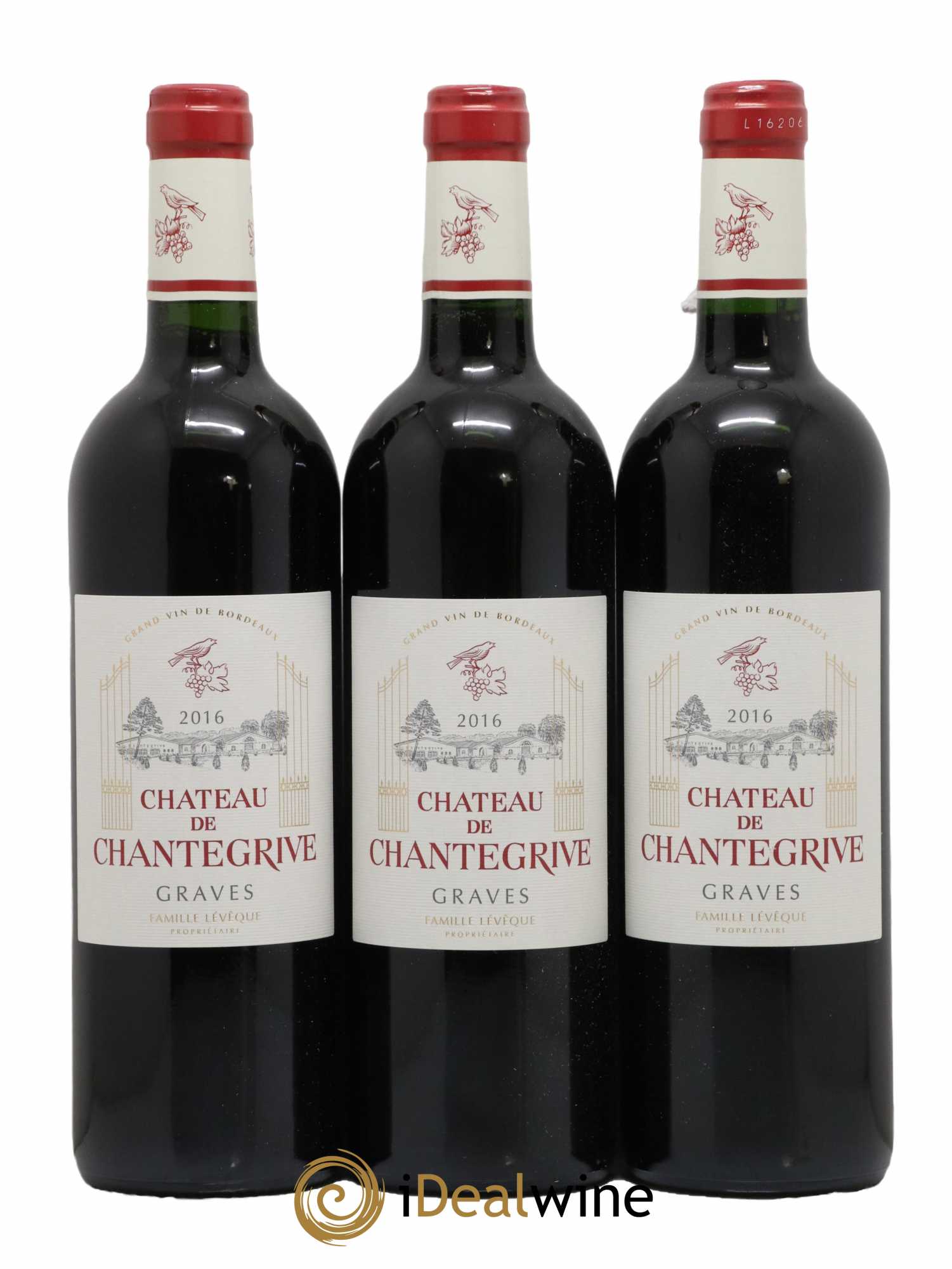 Château de Chantegrive 2016 - Lot de 3 bouteilles - 0