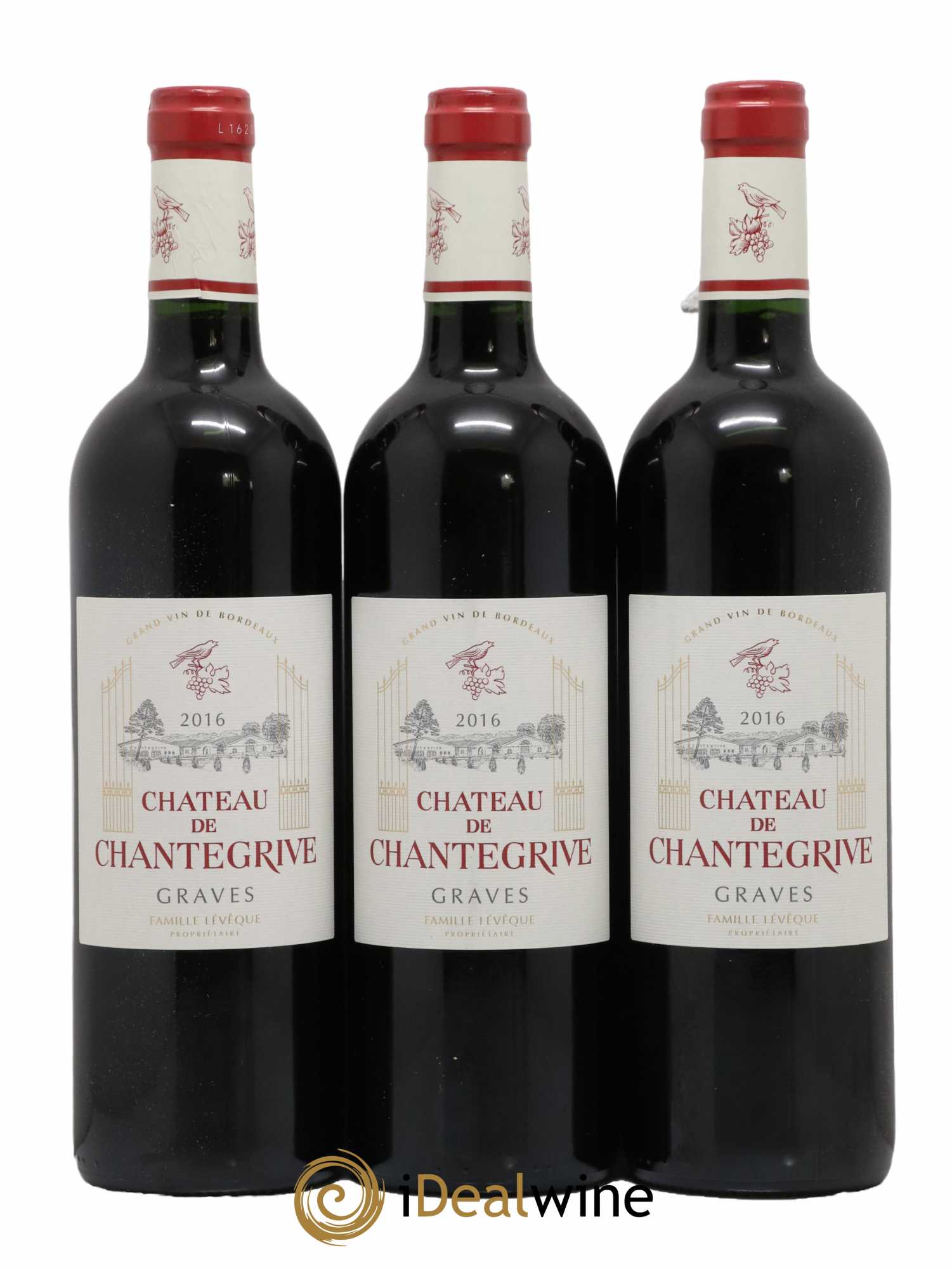 Château de Chantegrive 2016 - Lot de 3 bouteilles - 0