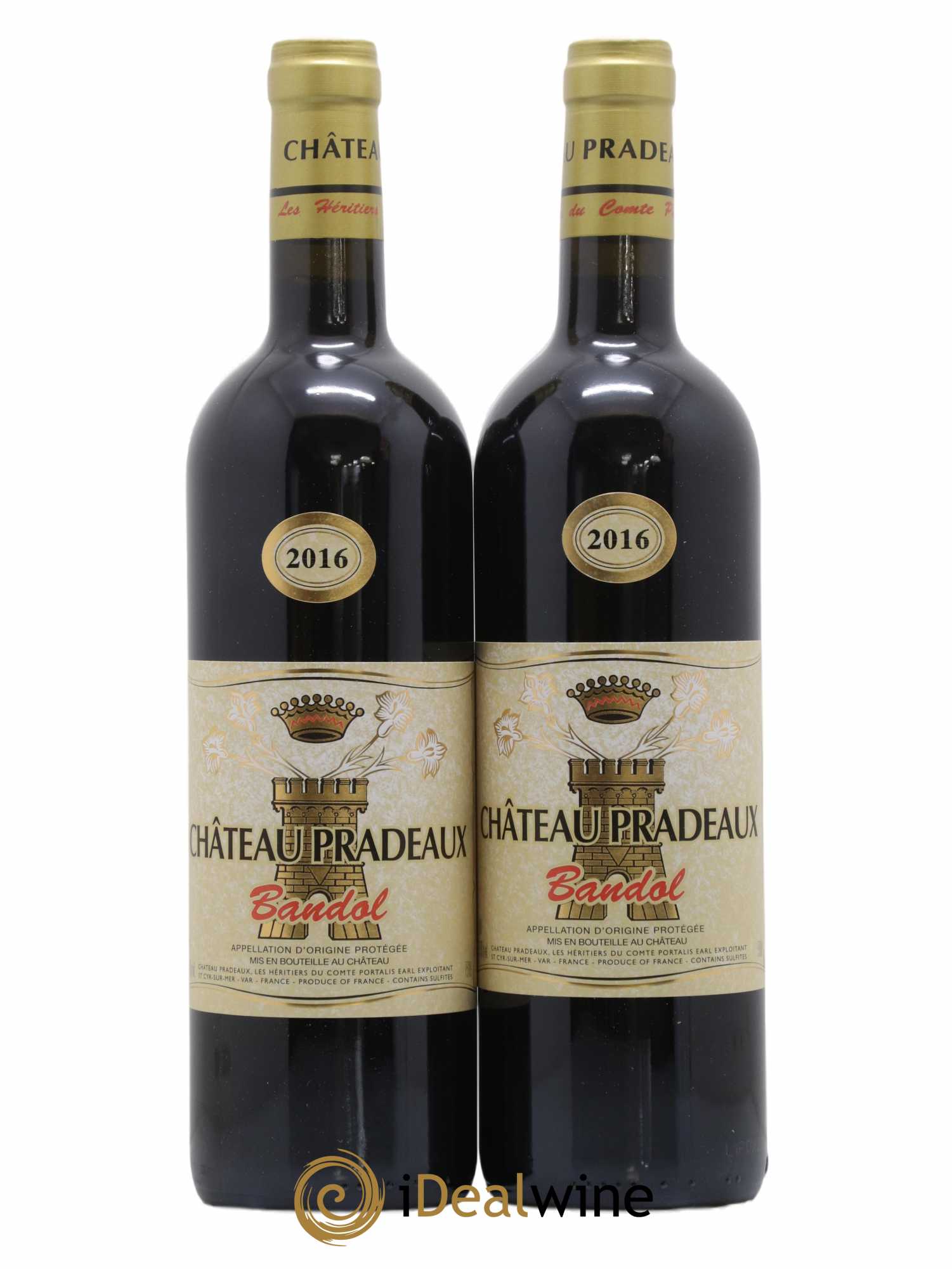 Bandol Château Pradeaux Famille Portalis 2016 - Lot de 2 bouteilles - 0
