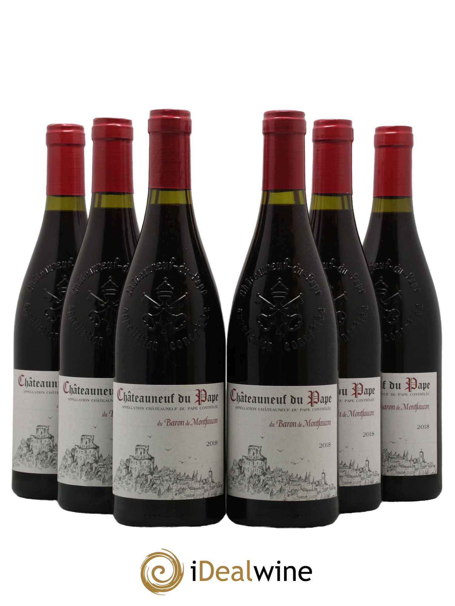 Châteauneuf-du-Pape Baron Louis Château De Montfaucon 2018 - Lot de 6 bouteilles - 0