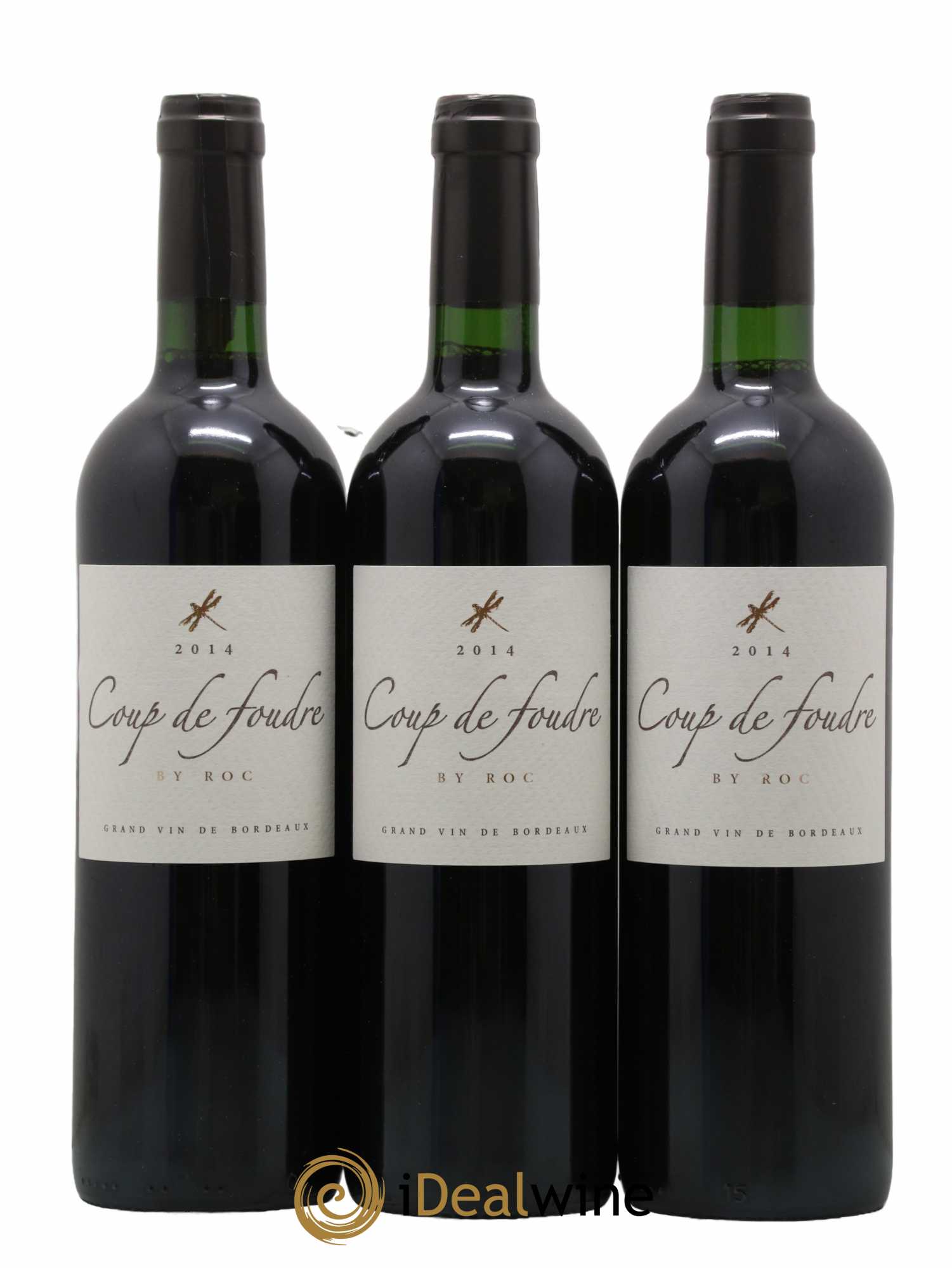 Castillon-Côtes-de-Bordeaux (Côtes-de-Castillon) Coup De Foudre By Roc 2014 - Lot de 3 bouteilles - 0