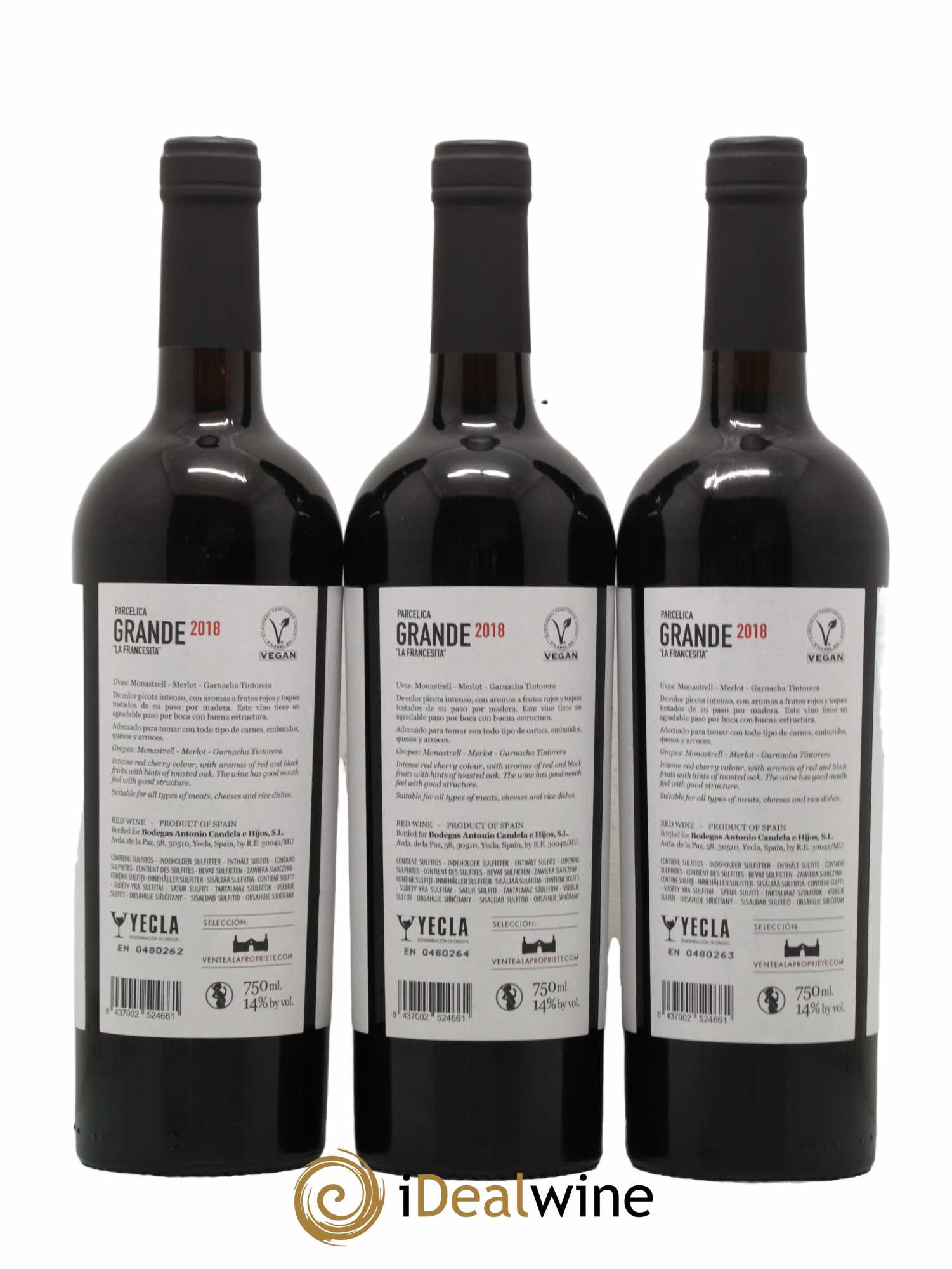 Yecla Parcelica Grande La Francesita 2018 - Lot de 3 bouteilles - 1