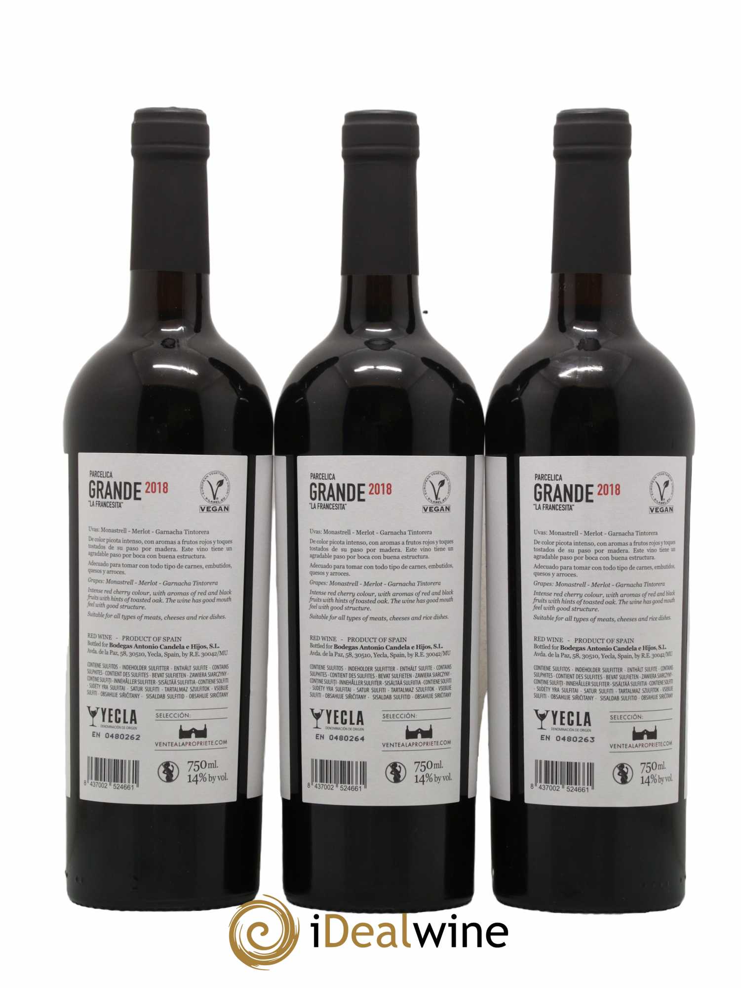 Yecla Parcelica Grande La Francesita 2018 - Lot de 3 bouteilles - 1