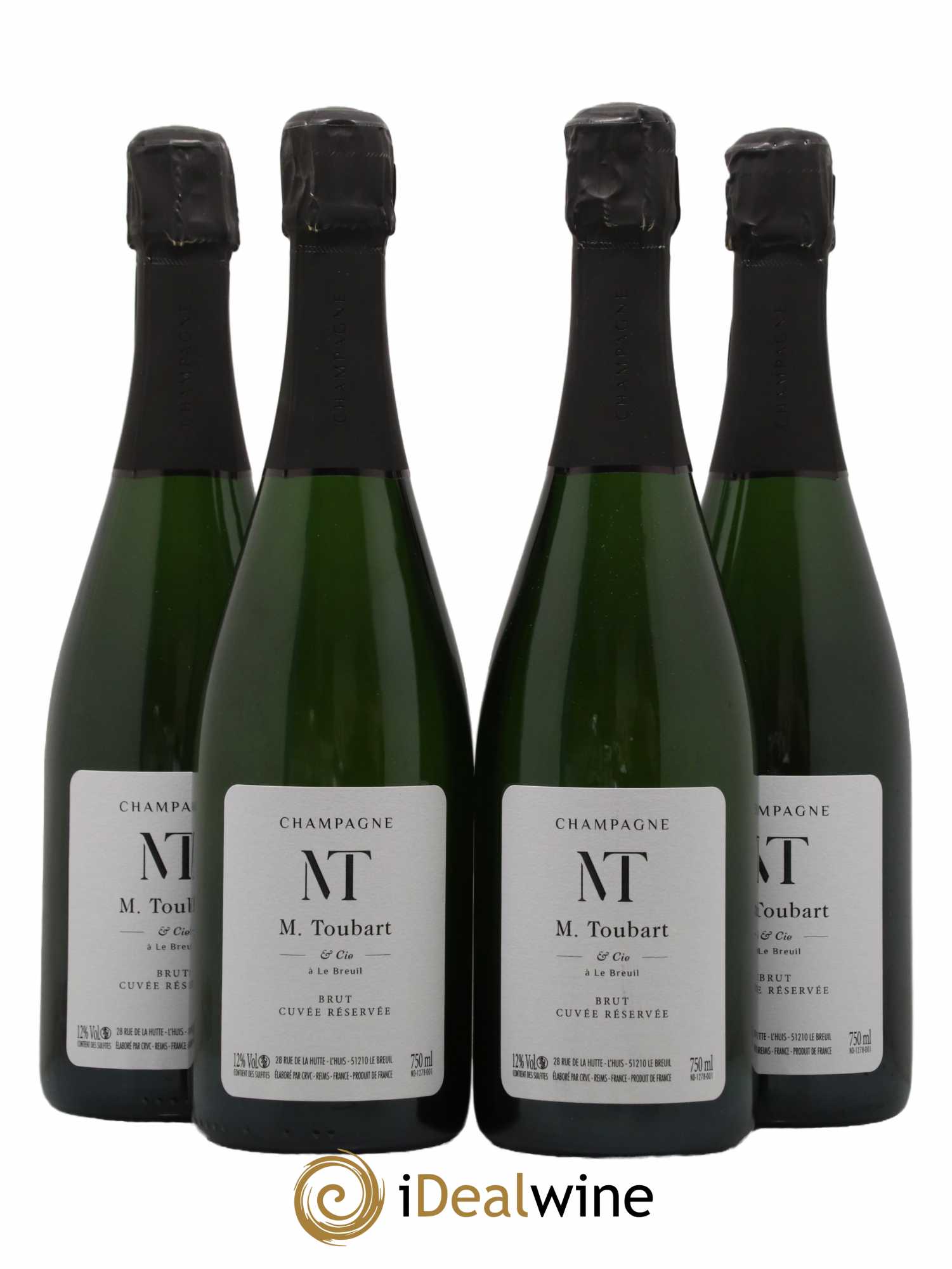 Champagne Brut Cuvée Réservée Maison Toubart - Lot de 4 bouteilles - 0