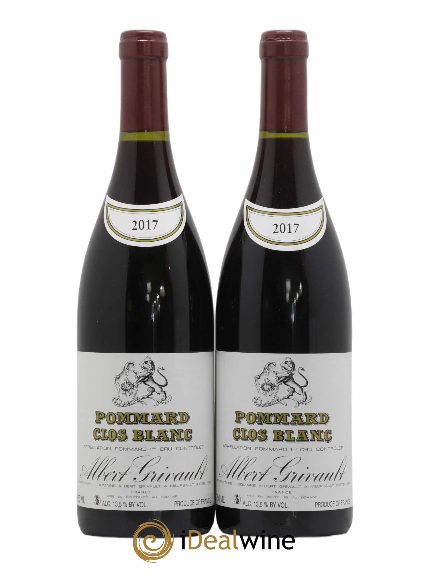 Pommard 1er Cru Clos Blanc Albert Grivault 2017 - Lot de 2 bouteilles - 0