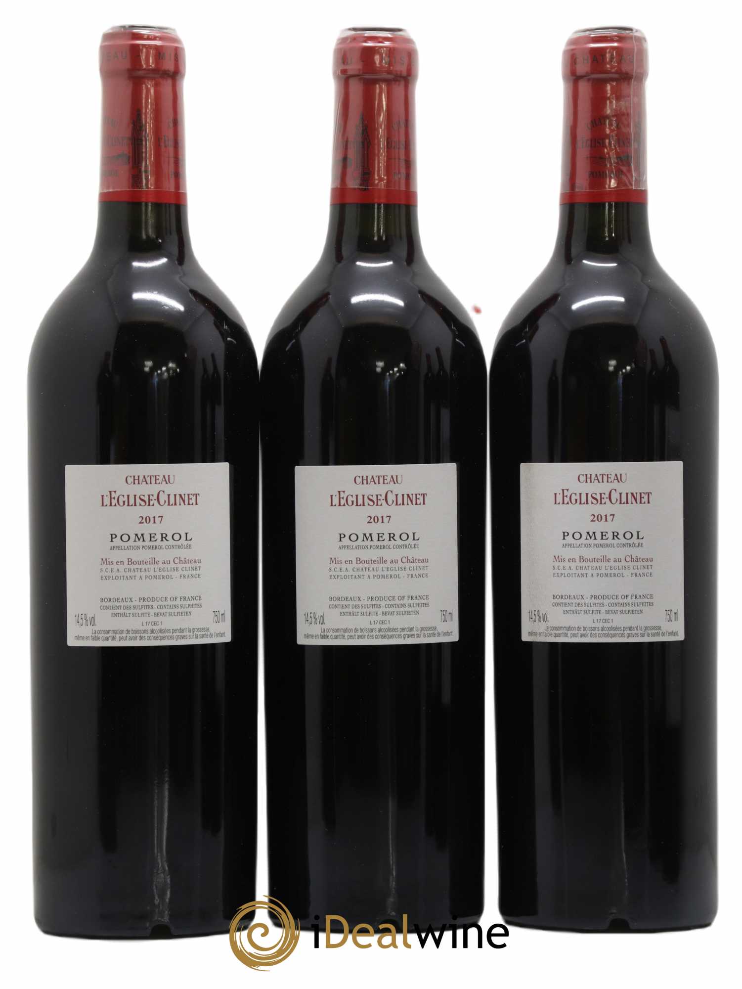 Château l' Église Clinet (sans prix de réserve) 2017 - Lot de 6 bouteilles - 4