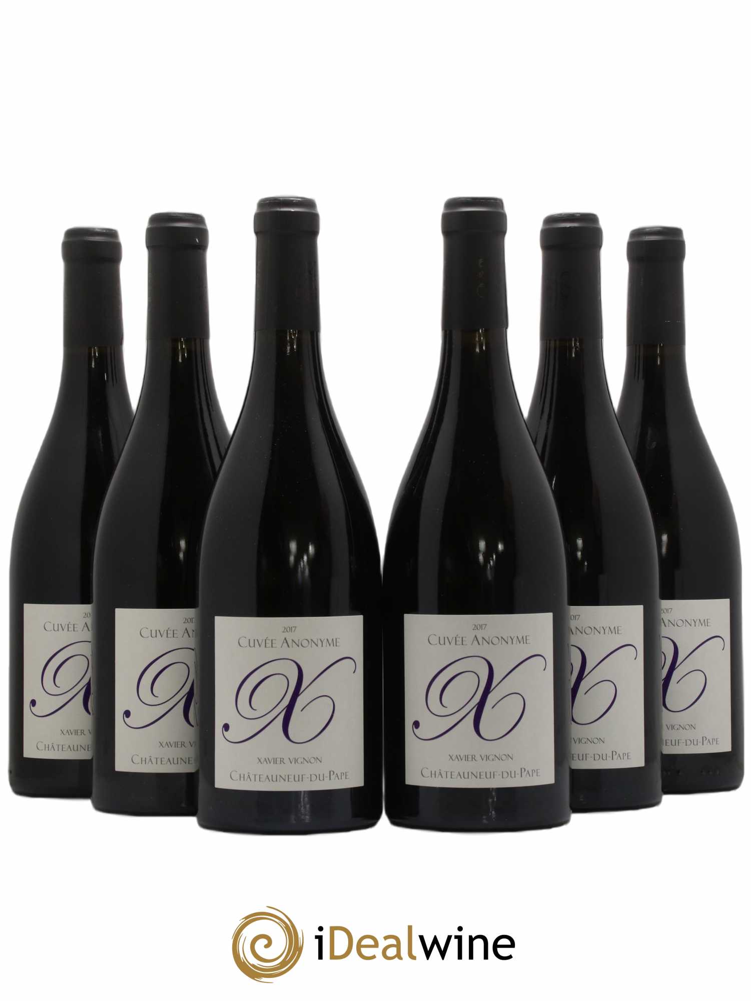 Châteauneuf-du-Pape Cuvée Anonyme Xavier Vignon (sans prix de réserve) 2017 - Lot de 6 bouteilles - 0