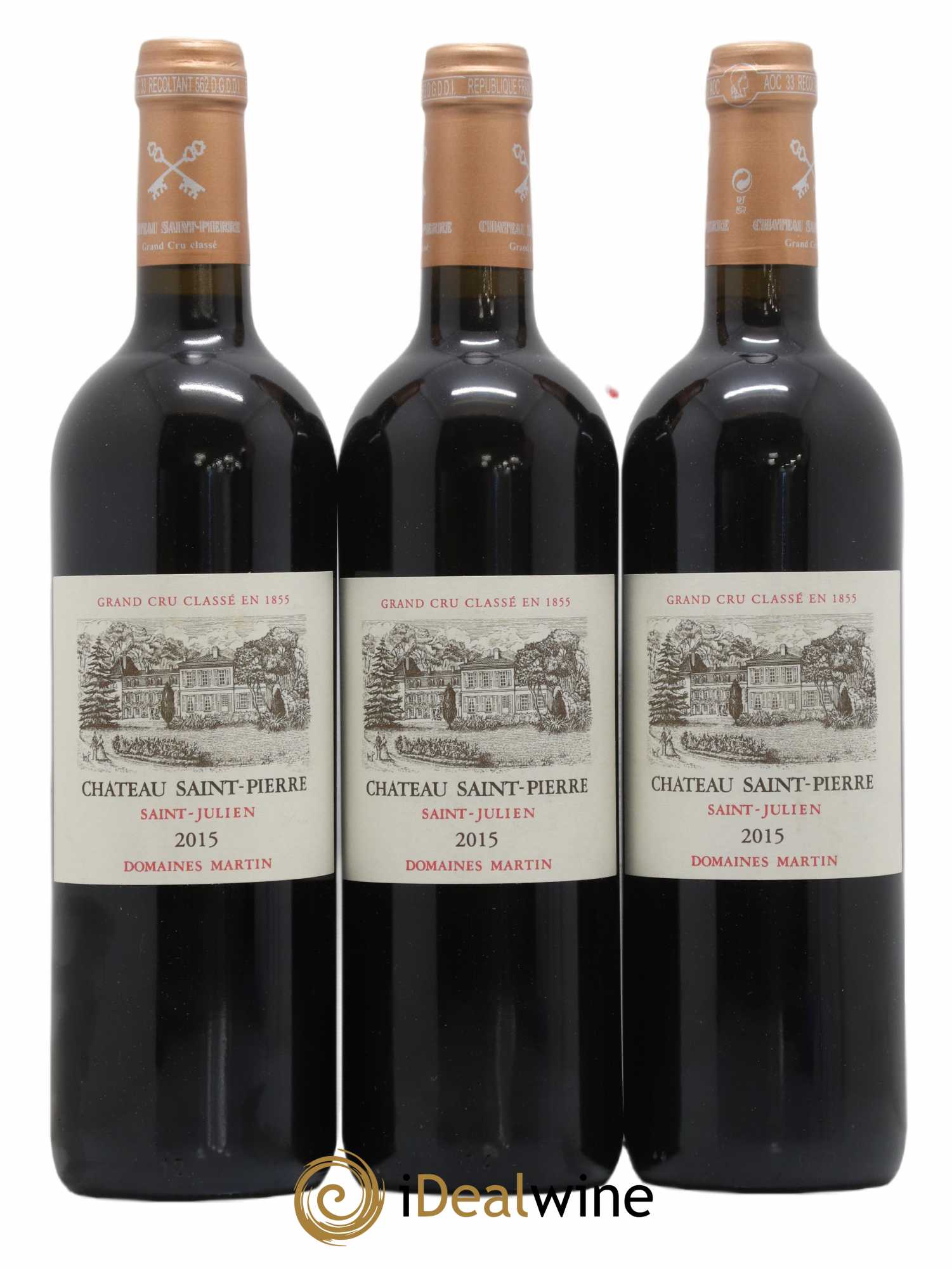 Château Saint-Pierre 4ème Grand Cru Classé 2015 - Lot de 3 bouteilles - 0