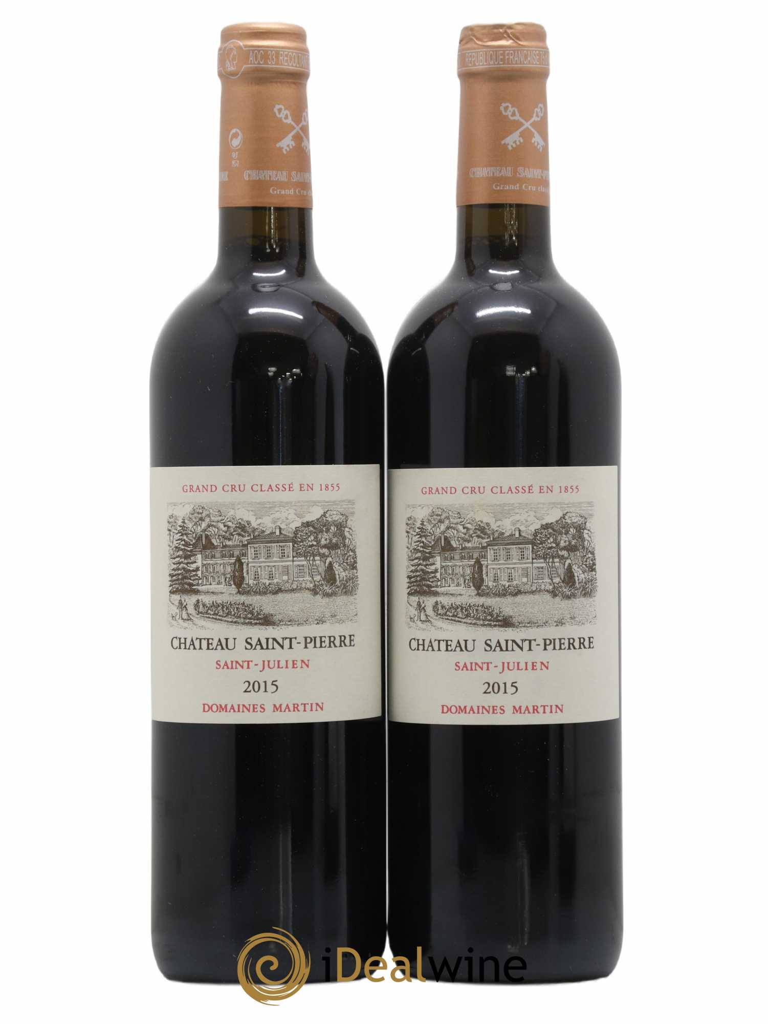 Château Saint-Pierre 4ème Grand Cru Classé 2015 - Lot de 2 bouteilles - 0
