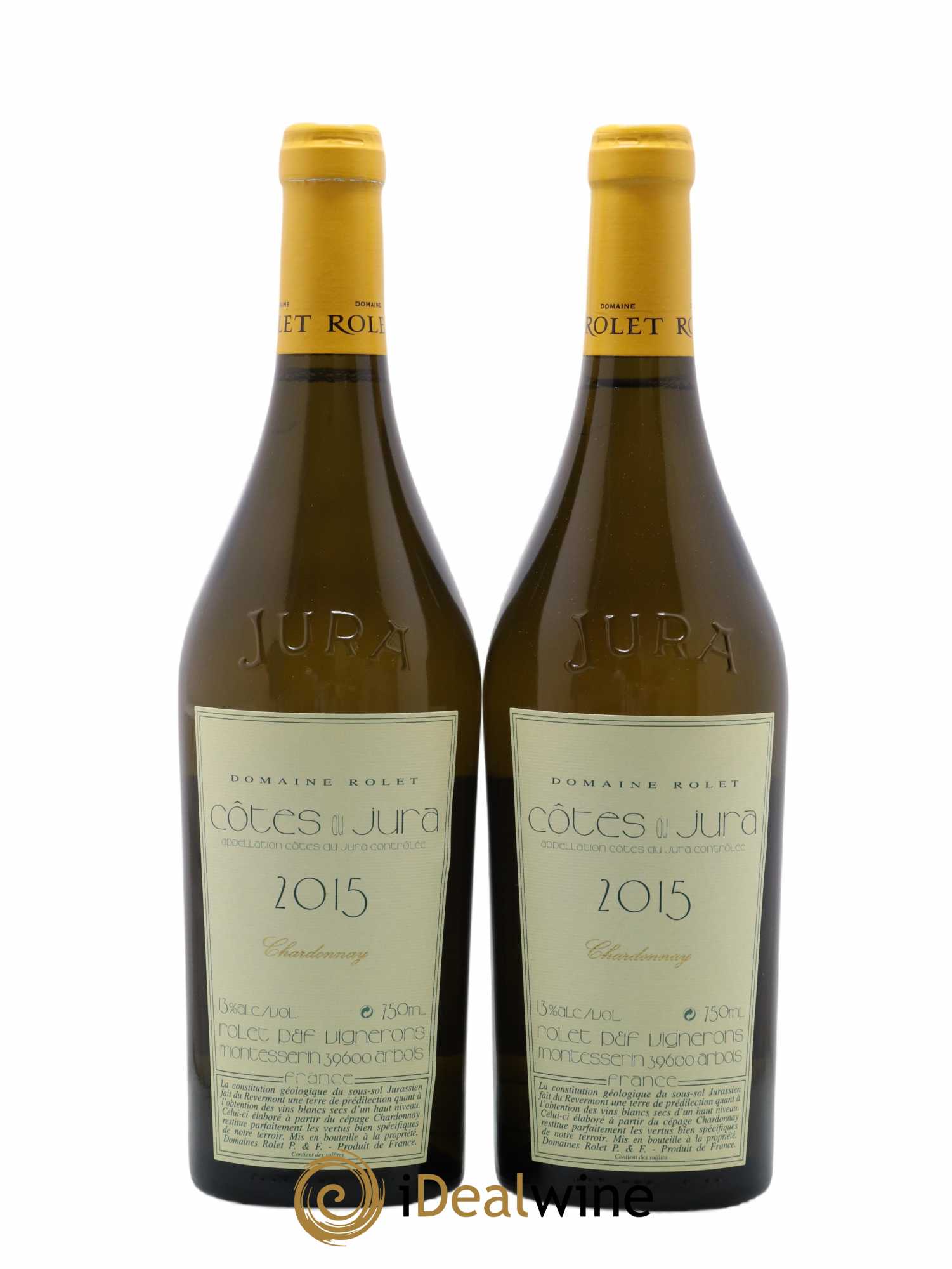 Côtes du Jura Chardonnay Rolet 2015 - Posten von 2 Flaschen - 0
