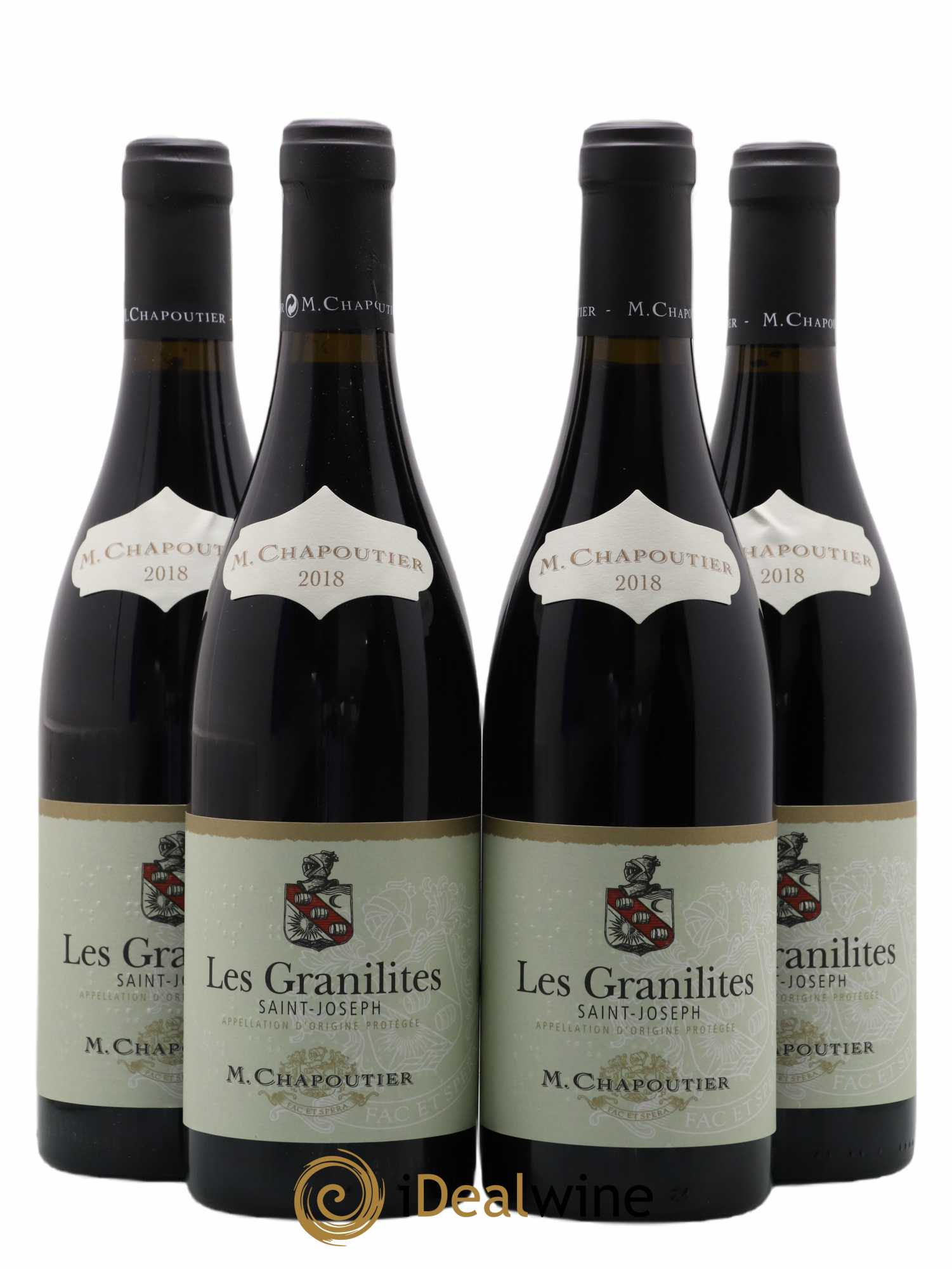 Saint-Joseph Les Granilites Chapoutier (sans prix de réserve) 2018 - Lot de 4 bouteilles - 0