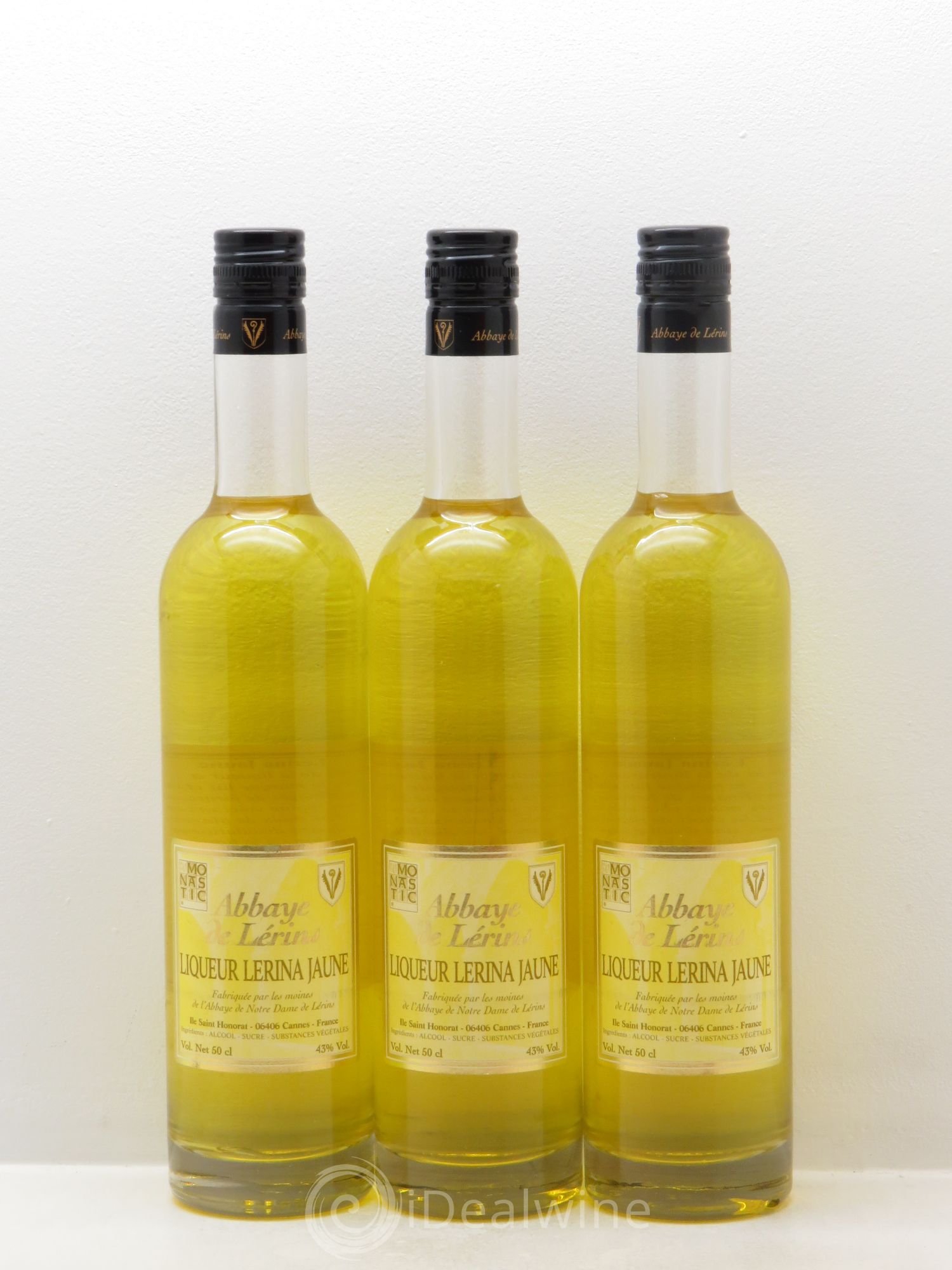Alcools divers Abbaye de Lerins Lerira jaune Liqueur (43%) (50cl) - Posten von 3 Flaschen - 0