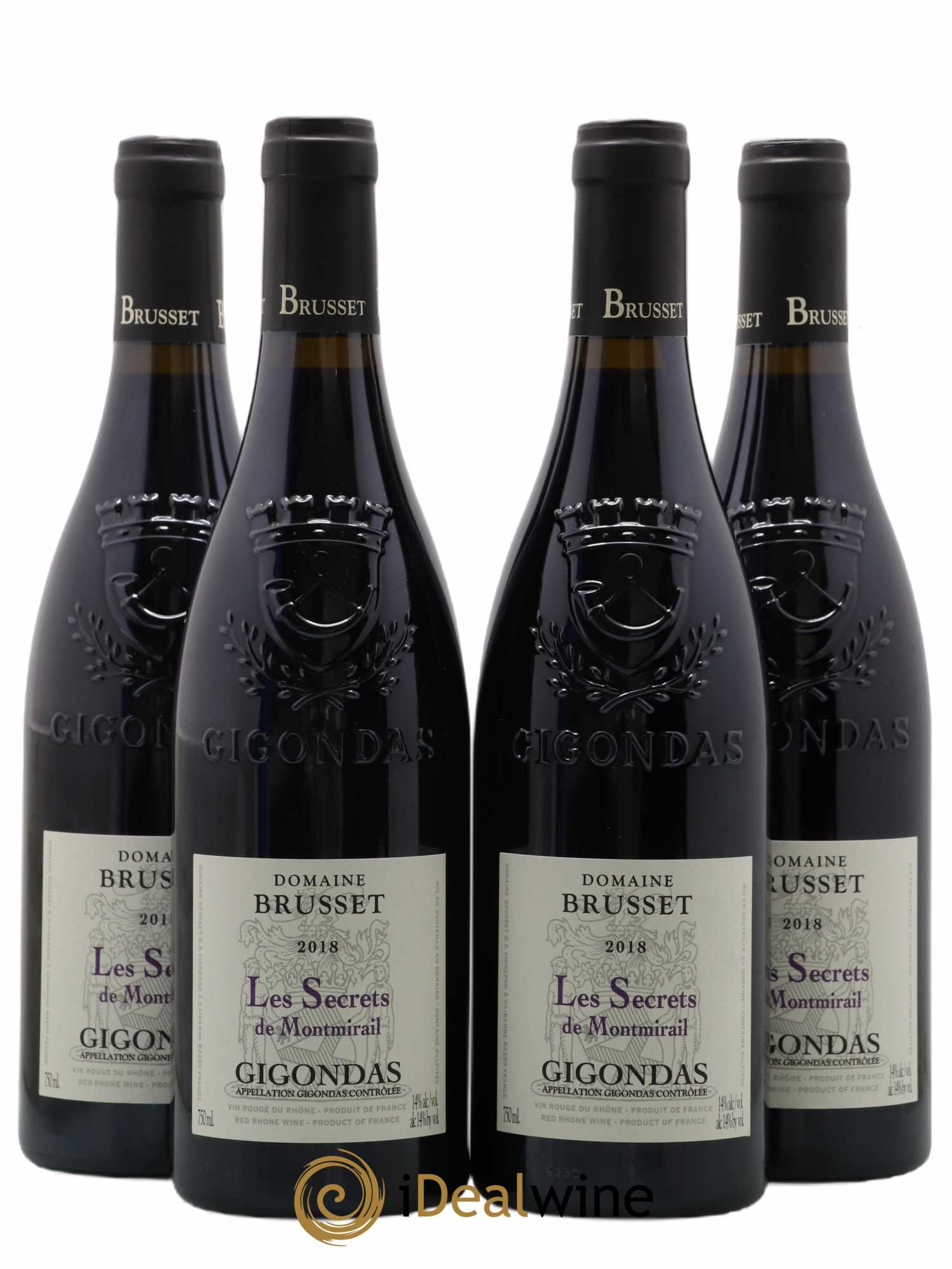 Gigondas Les Secrets De Montmirail Brusset 2018 - Lot de 4 bouteilles - 0