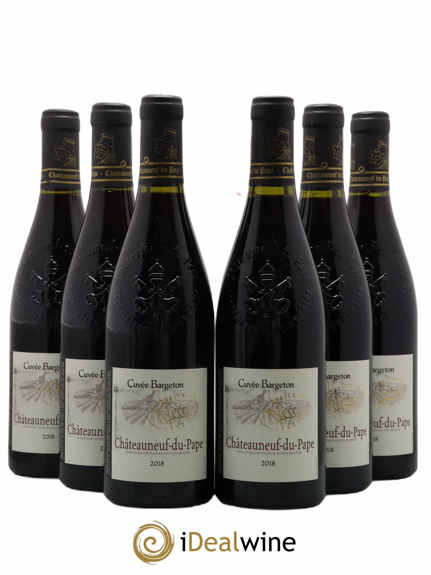 Châteauneuf-du-Pape Cuvee Bargeton Patrick Lesec 2018 - Lot de 6 bouteilles - 0