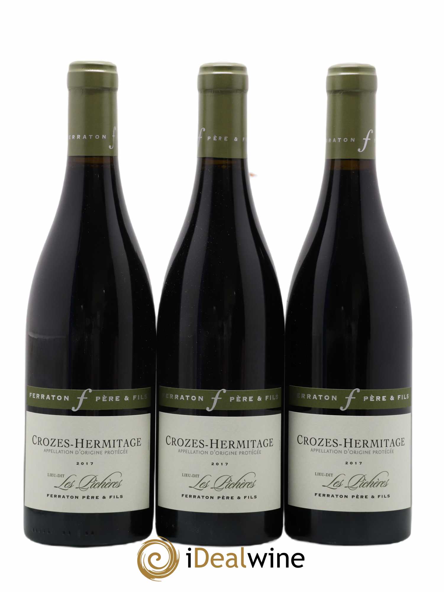 Crozes-Hermitage Les Picheres Ferraton Pere Et Fils 2017 - Lot de 3 bouteilles - 0