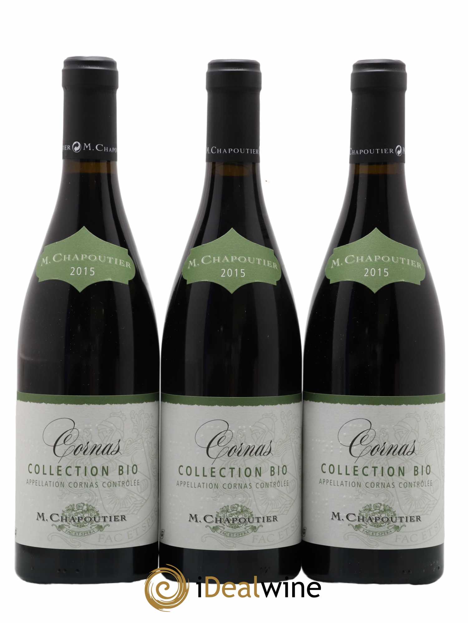 Cornas Chapoutier Collection Bio 2015 - Lot de 3 bouteilles - 0