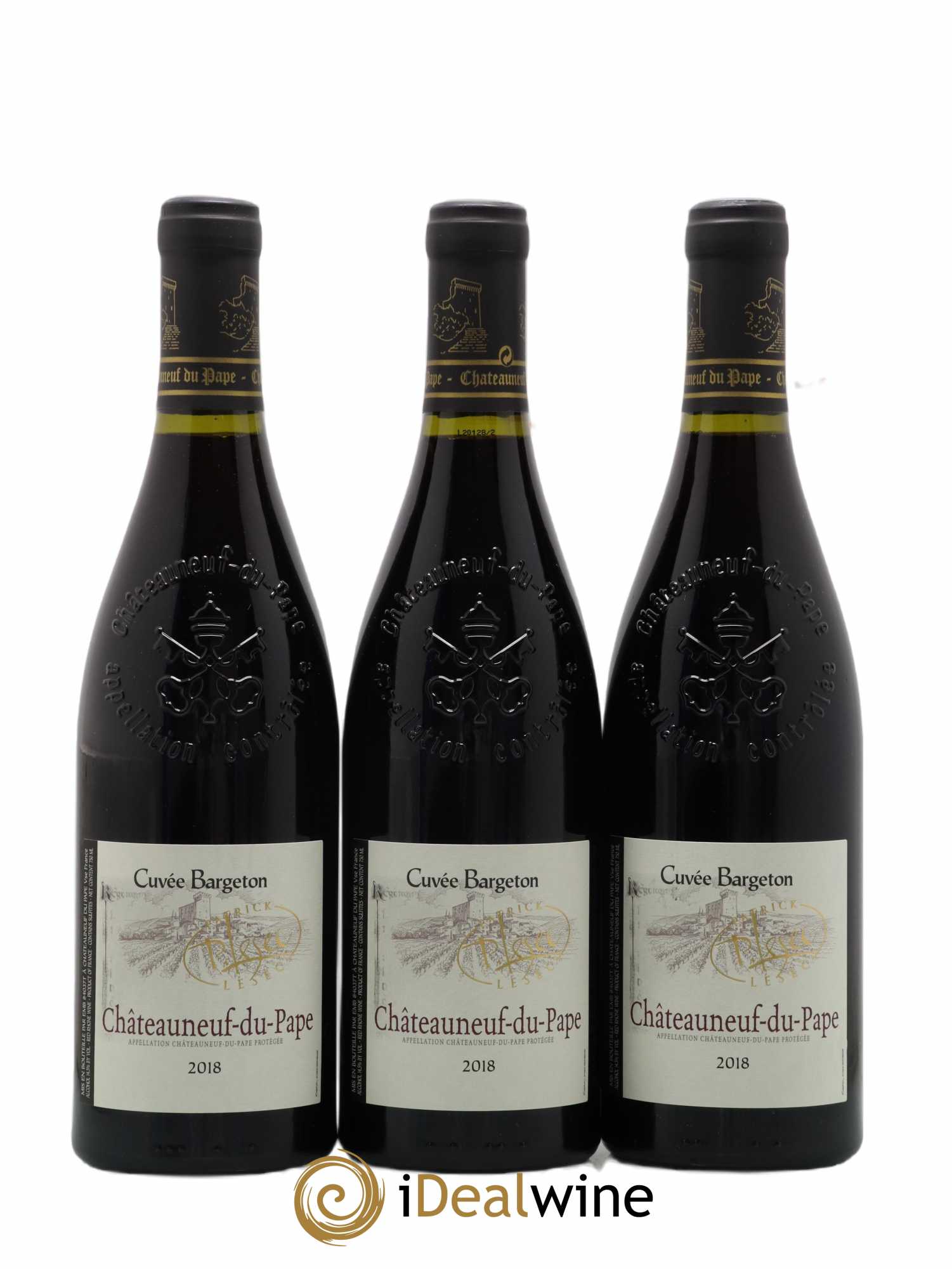 Châteauneuf-du-Pape Cuvee Bargeton Patrick Lesec 2018 - Lot de 6 bouteilles - 2