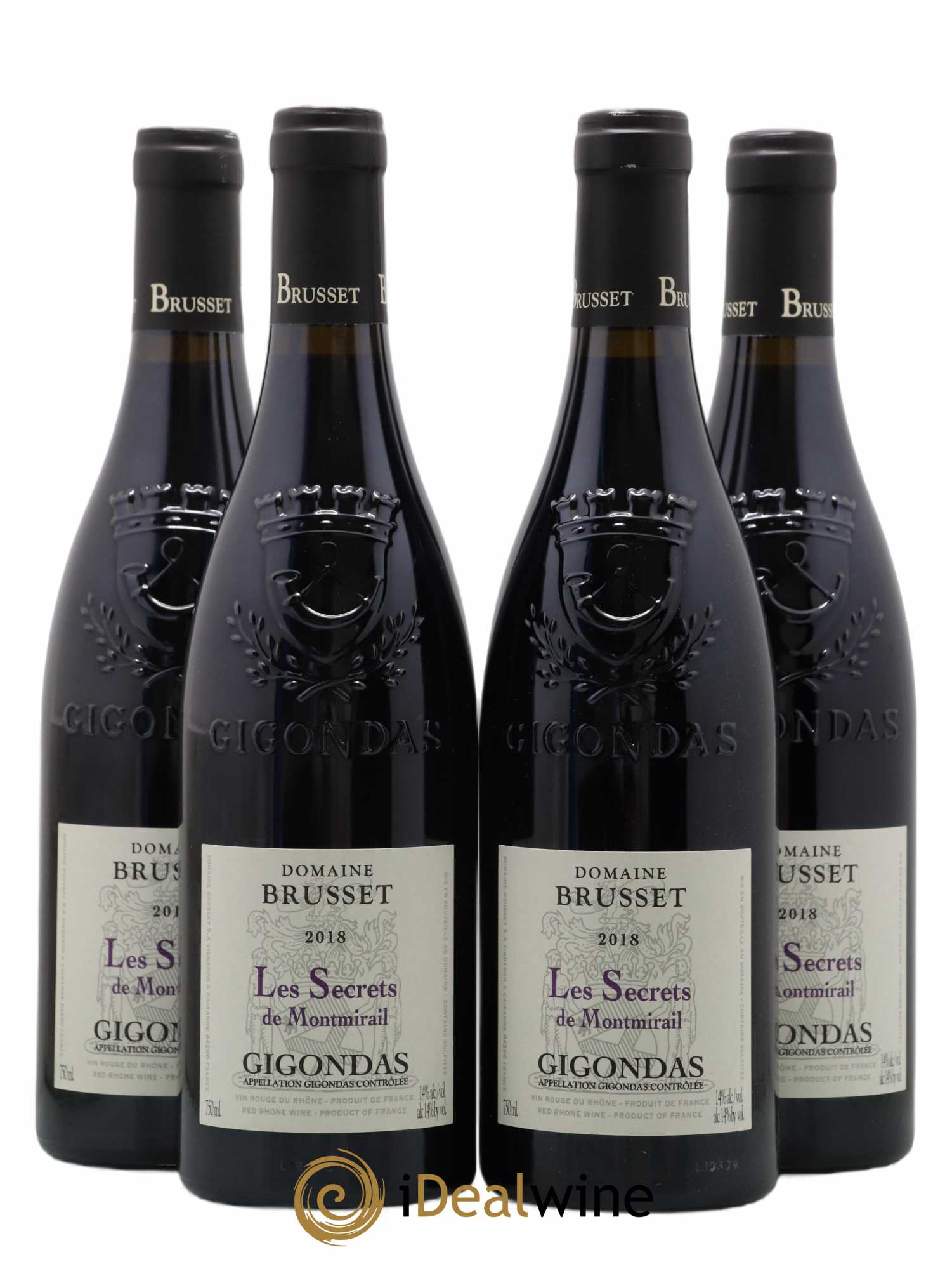 Gigondas Les Secrets De Montmirail Brusset 2018 - Lot de 4 bouteilles - 0
