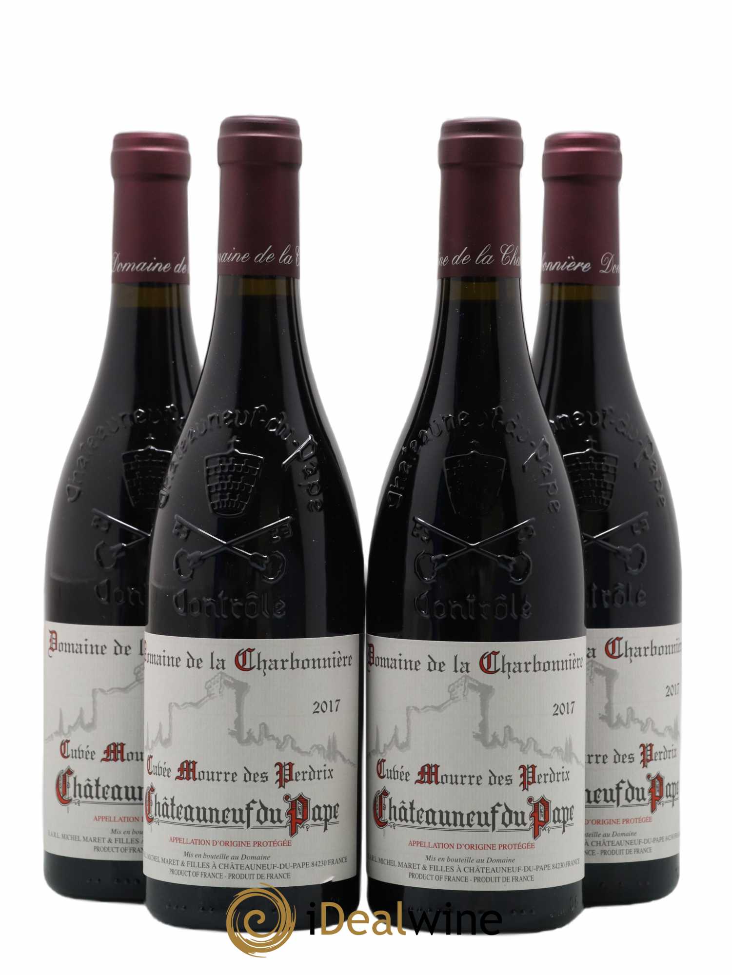 Châteauneuf-du-Pape Charbonniere Cuvee Mouree Perdrix 2017 - Posten von 4 Flaschen - 0