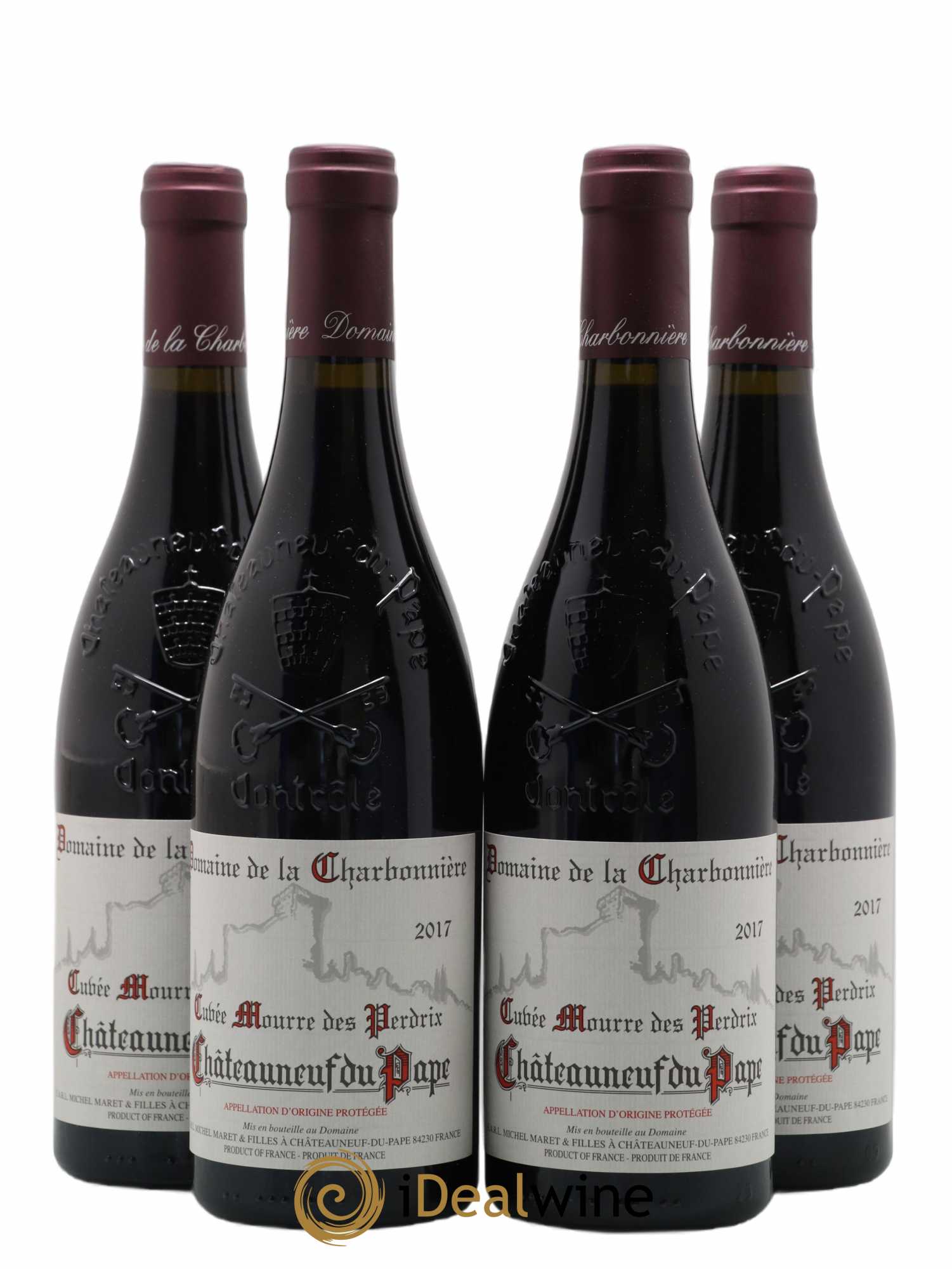 Châteauneuf-du-Pape Charbonniere Cuvee Mouree Perdrix 2017 - Posten von 4 Flaschen - 0
