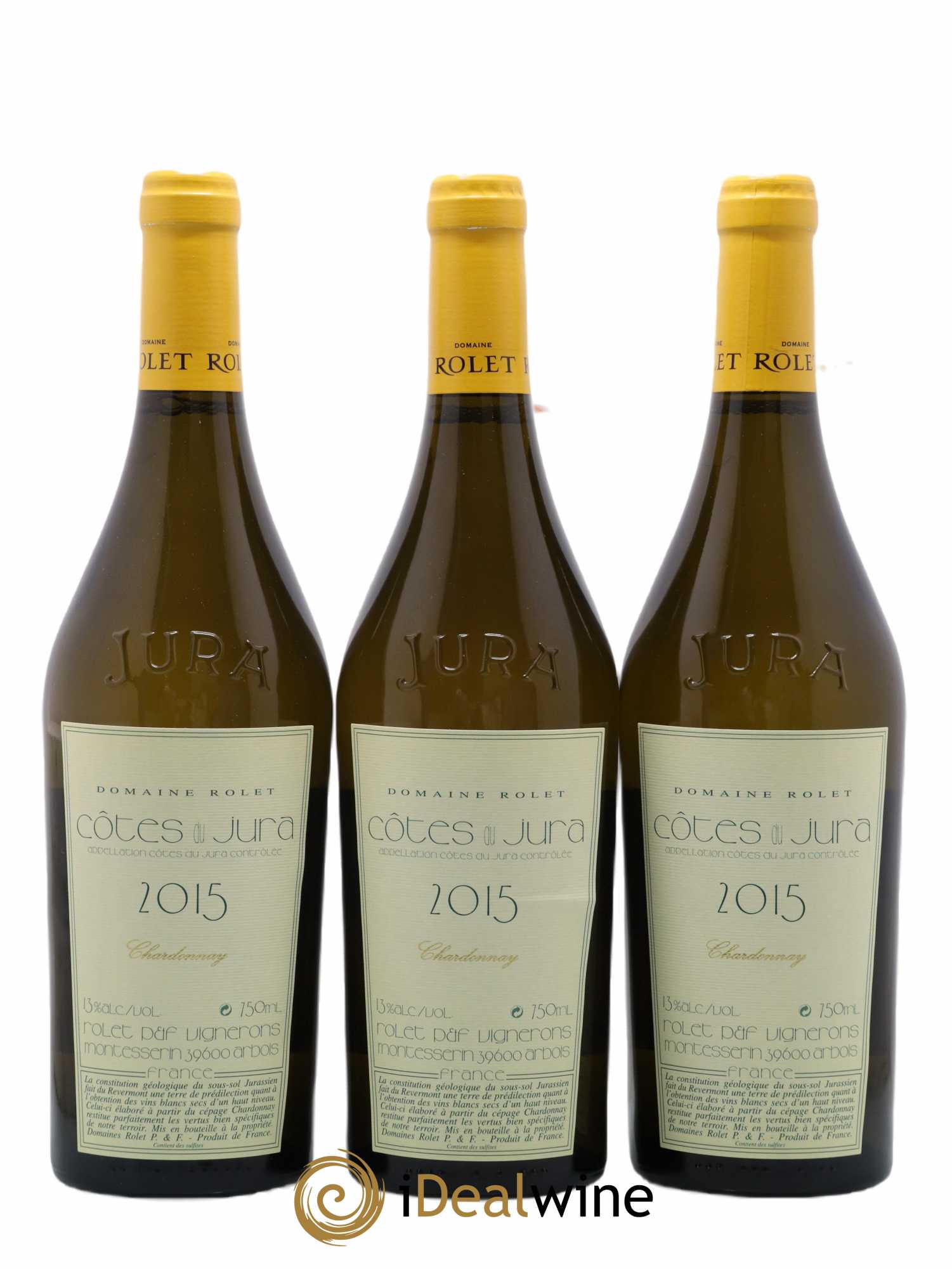 Côtes du Jura Chardonnay Rolet 2015 - Posten von 3 Flaschen - 0